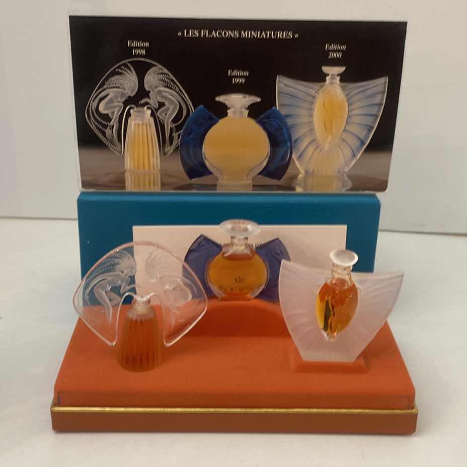 Photo 1 of LALIQUE MINIATURE PARFUM ULTIMATE COLLECTION 1998,1999,2000 3PCS/SET NEW IN BOX