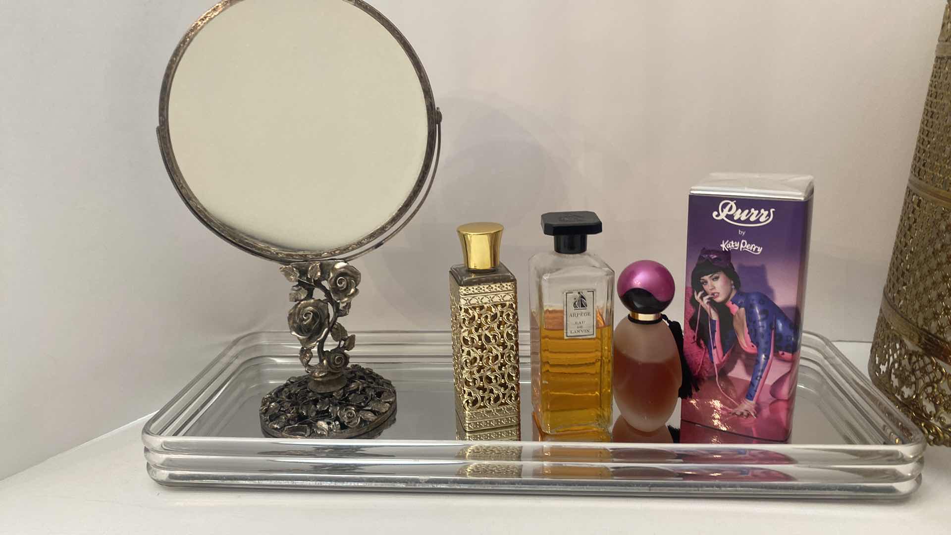 Photo 2 of GOLD VANITY ITEMS AND ASSORTED PERFUME