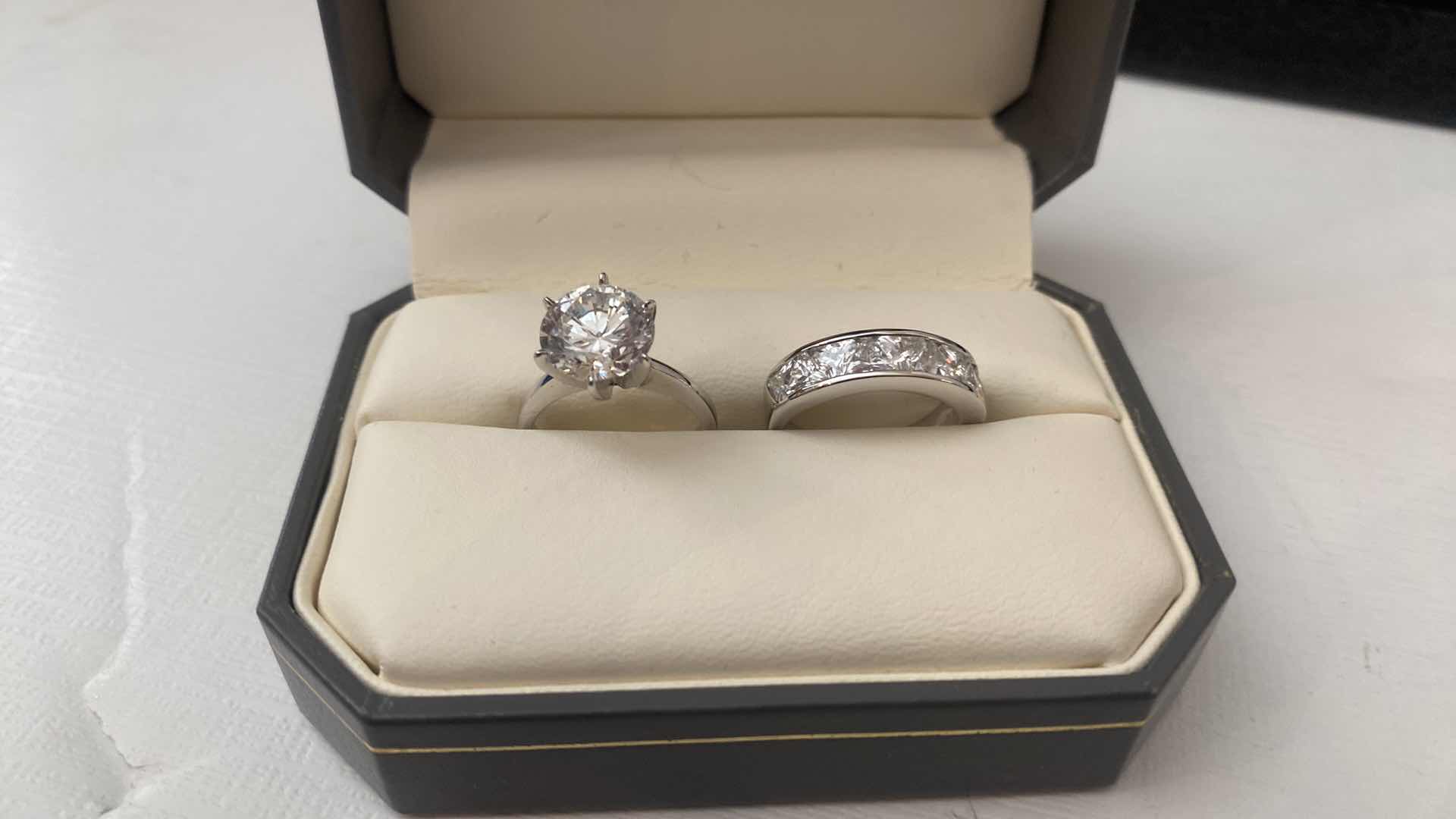 Photo 2 of LADIES JEWELRY - 925 SILVER PHILIPPE CHARRIOL SIMULATED STONE RINGS APPROX SIZE 6