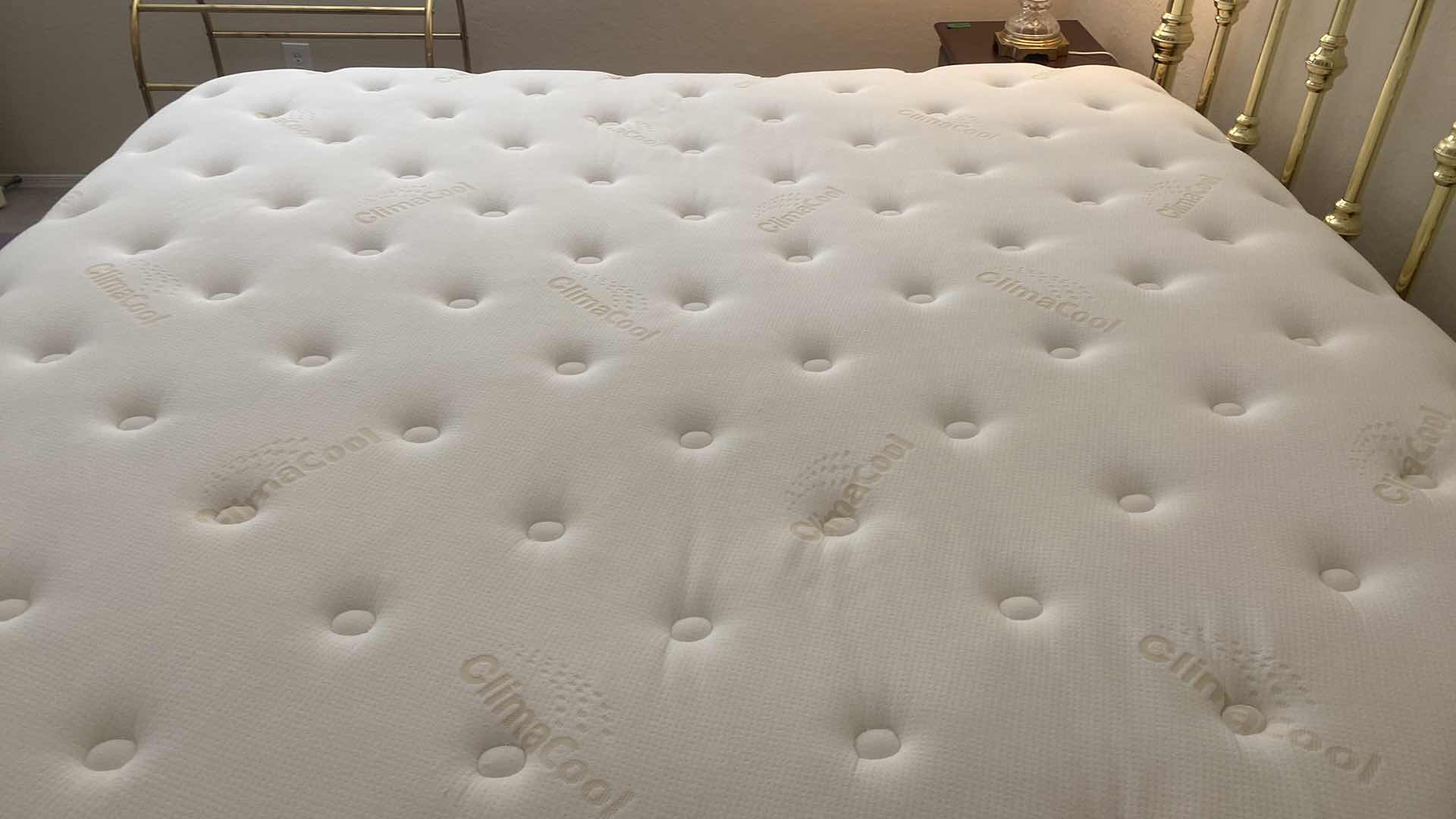 Photo 5 of KING SIZE CLIMACOOL MATTRESS AND BOX SPRINGS 76” x 80” NO VISIBLE STAINS