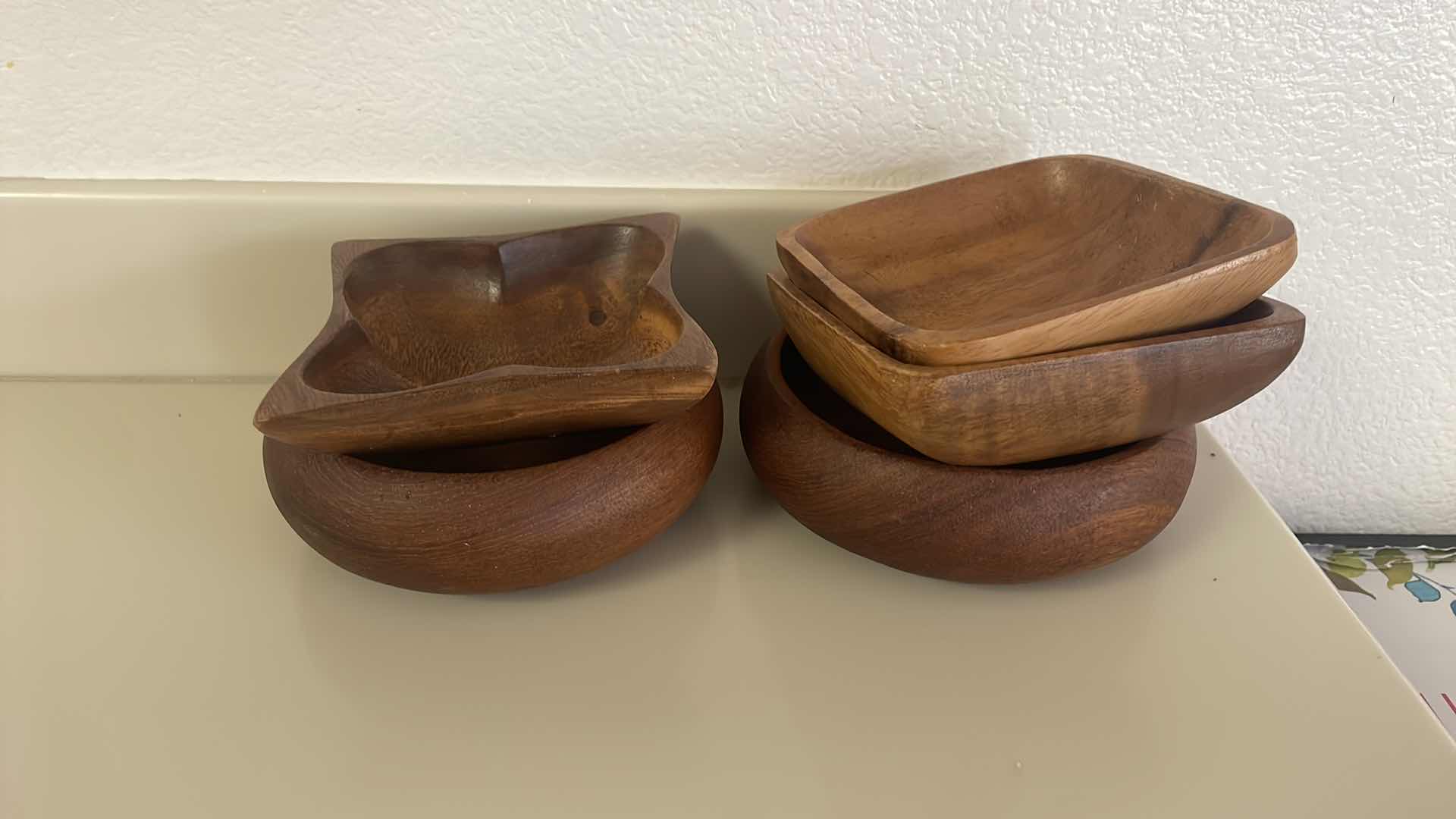 Photo 3 of HAND CARVED WOODEN BOWLS 4”