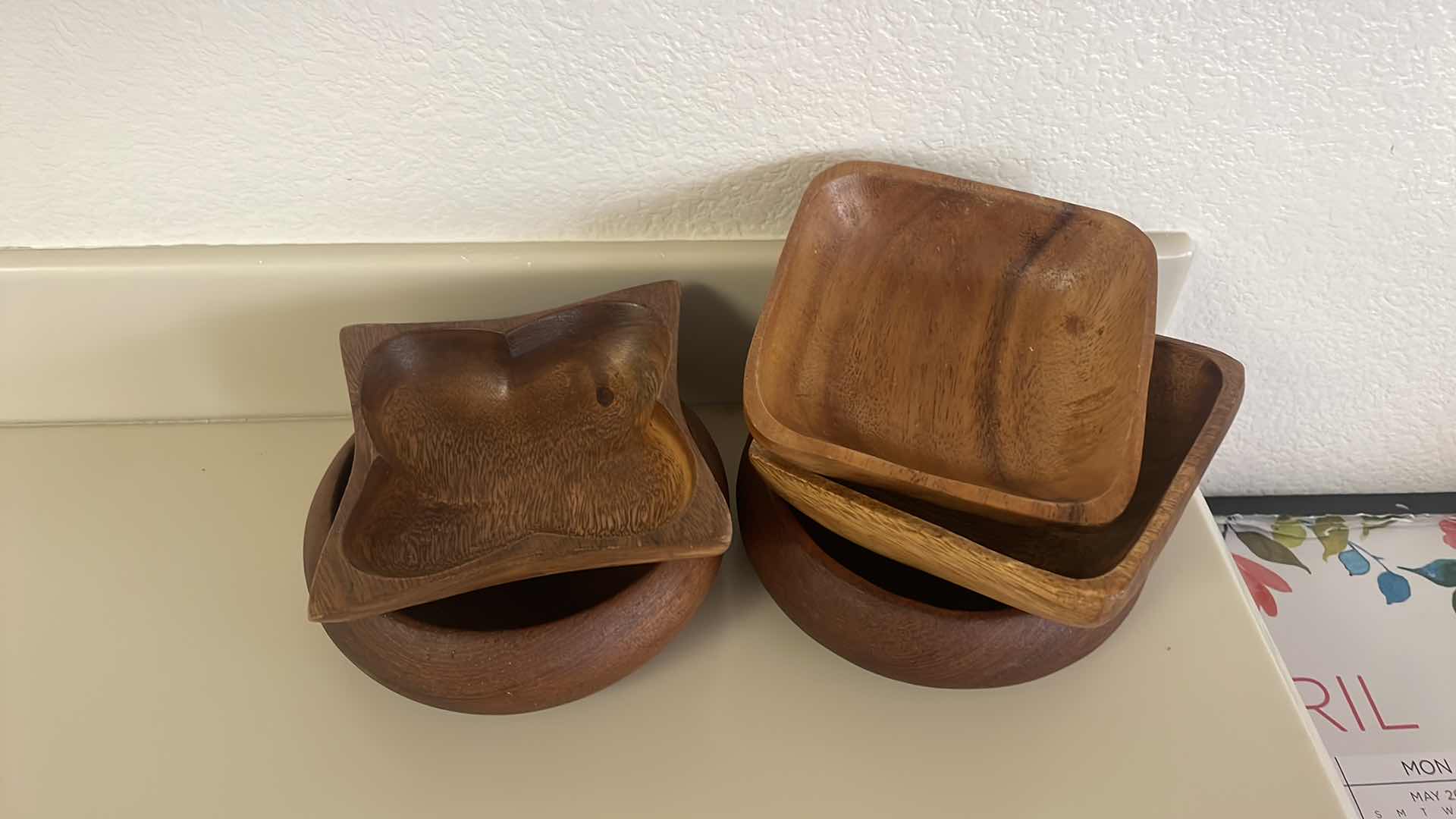 Photo 2 of HAND CARVED WOODEN BOWLS 4”