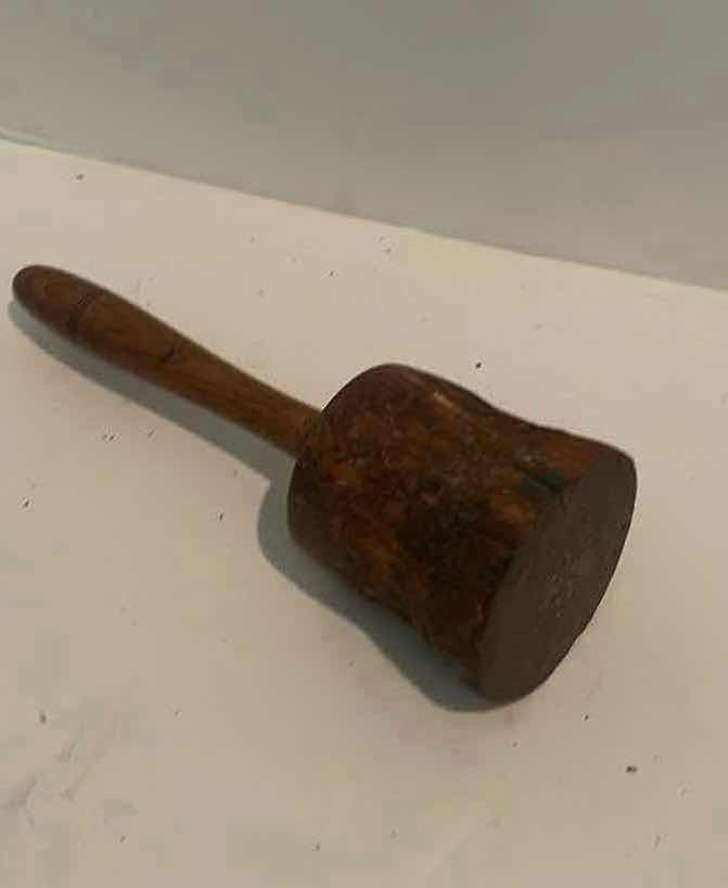 Photo 3 of ANTIQUE WOODEN BUTTER MALLET 12”