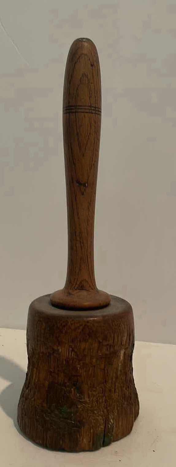 Photo 1 of ANTIQUE WOODEN BUTTER MALLET 12”