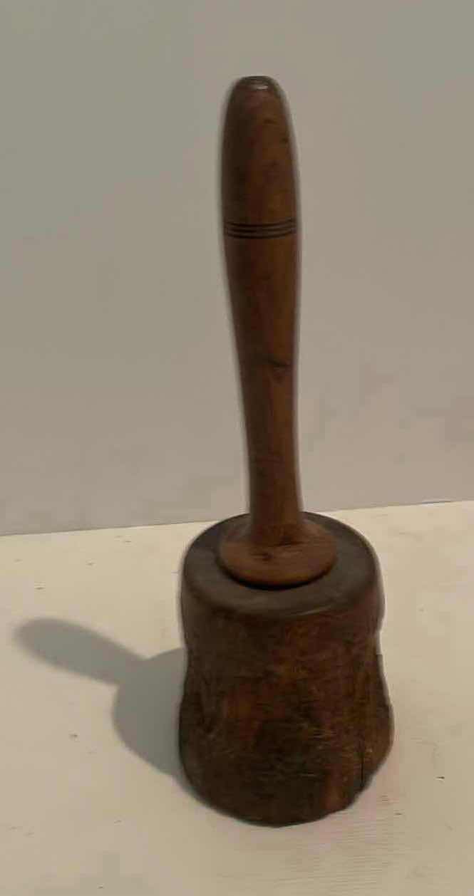 Photo 2 of ANTIQUE WOODEN BUTTER MALLET 12”