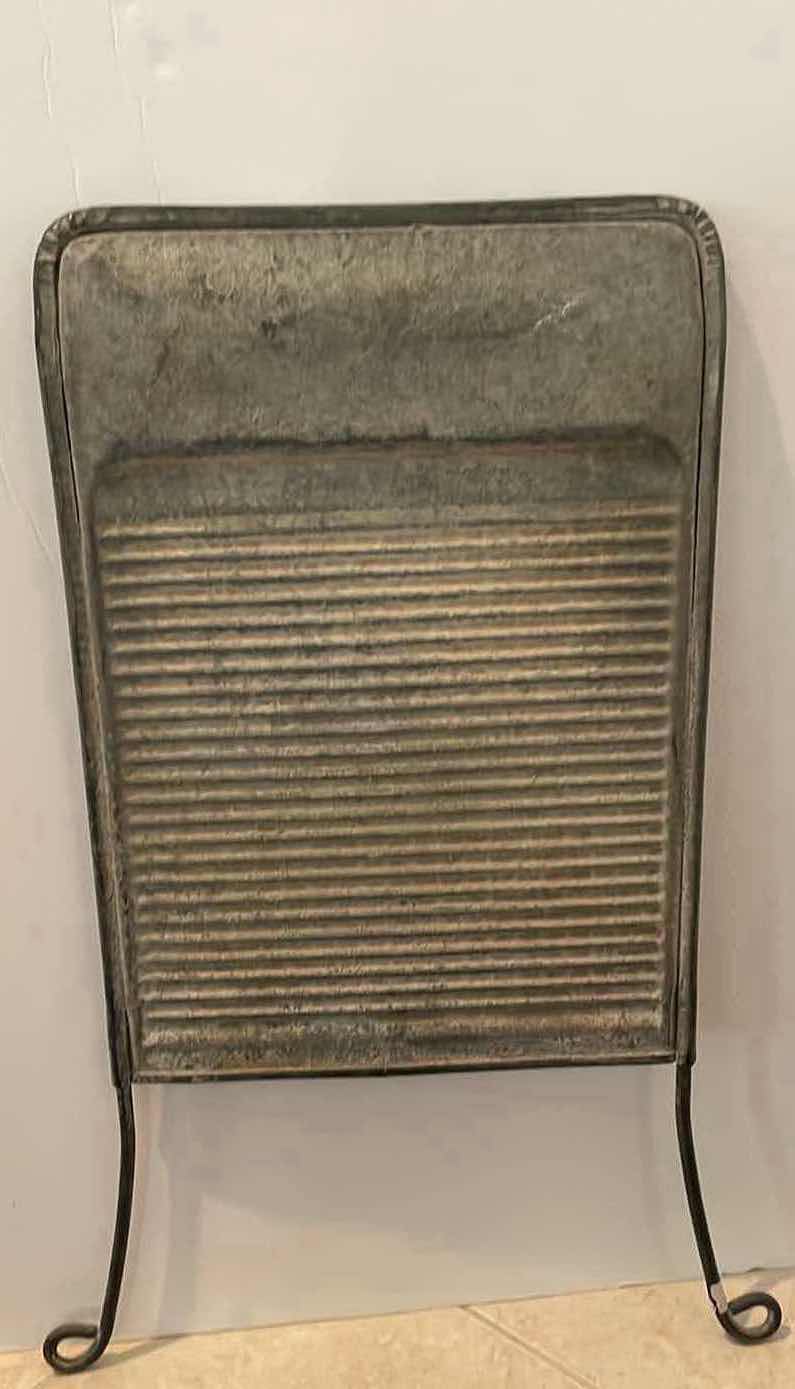 Photo 1 of ANTIQUE METAL WASHBOARD 24”x13”