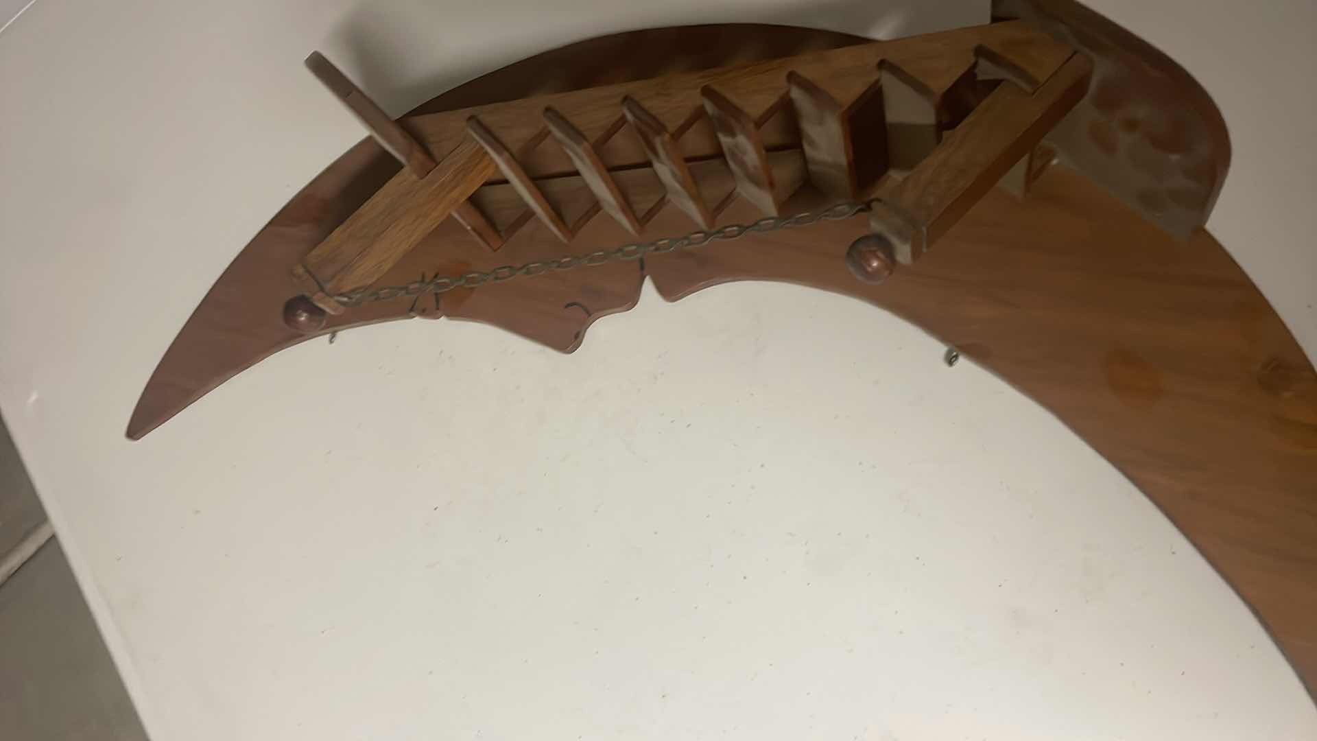 Photo 2 of MID CENTURY MODERN STAIRS AND MOON WALL HANGING 23”