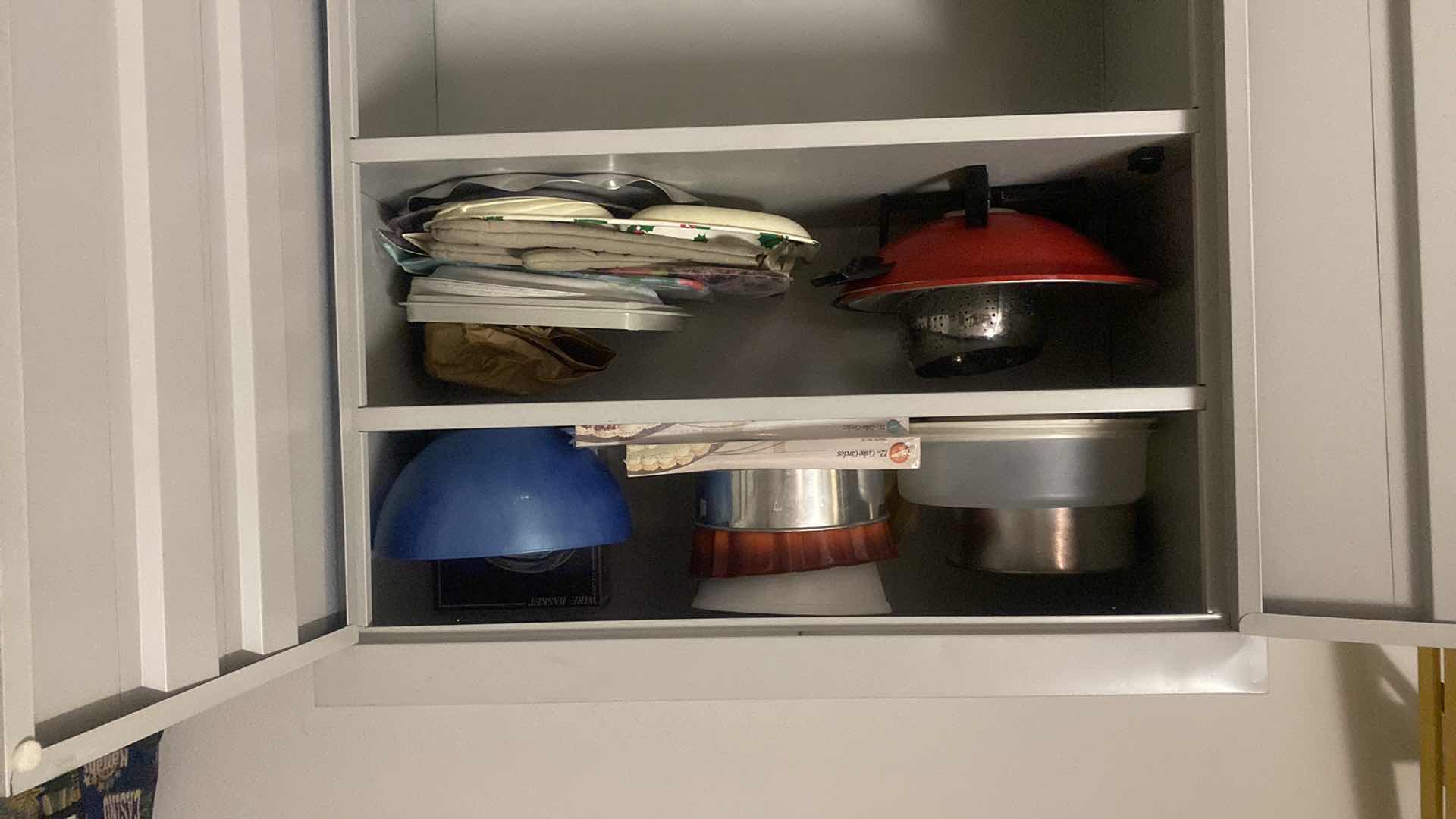 Photo 3 of CONTENTS OF TWO SHELVES IN GARAGE - BUNDT PANS & MORE