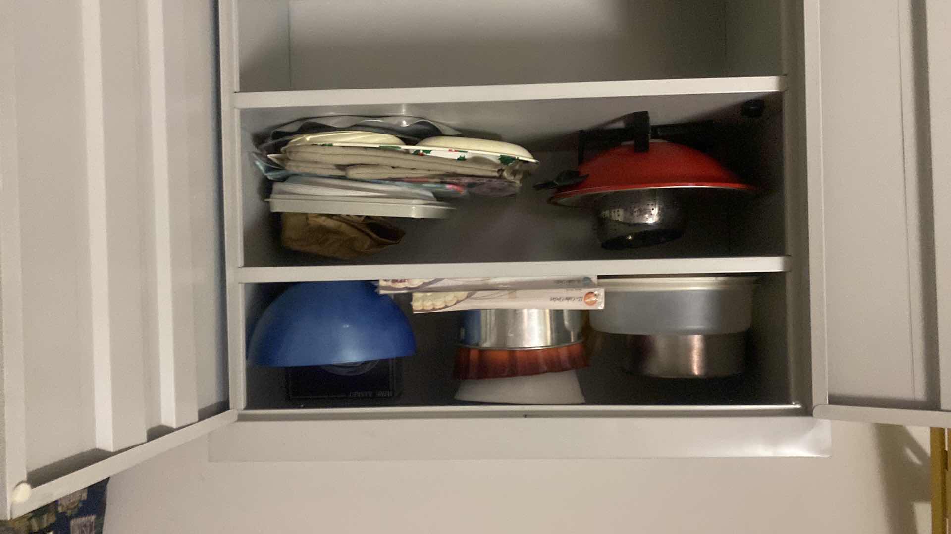 Photo 2 of CONTENTS OF TWO SHELVES IN GARAGE - BUNDT PANS & MORE