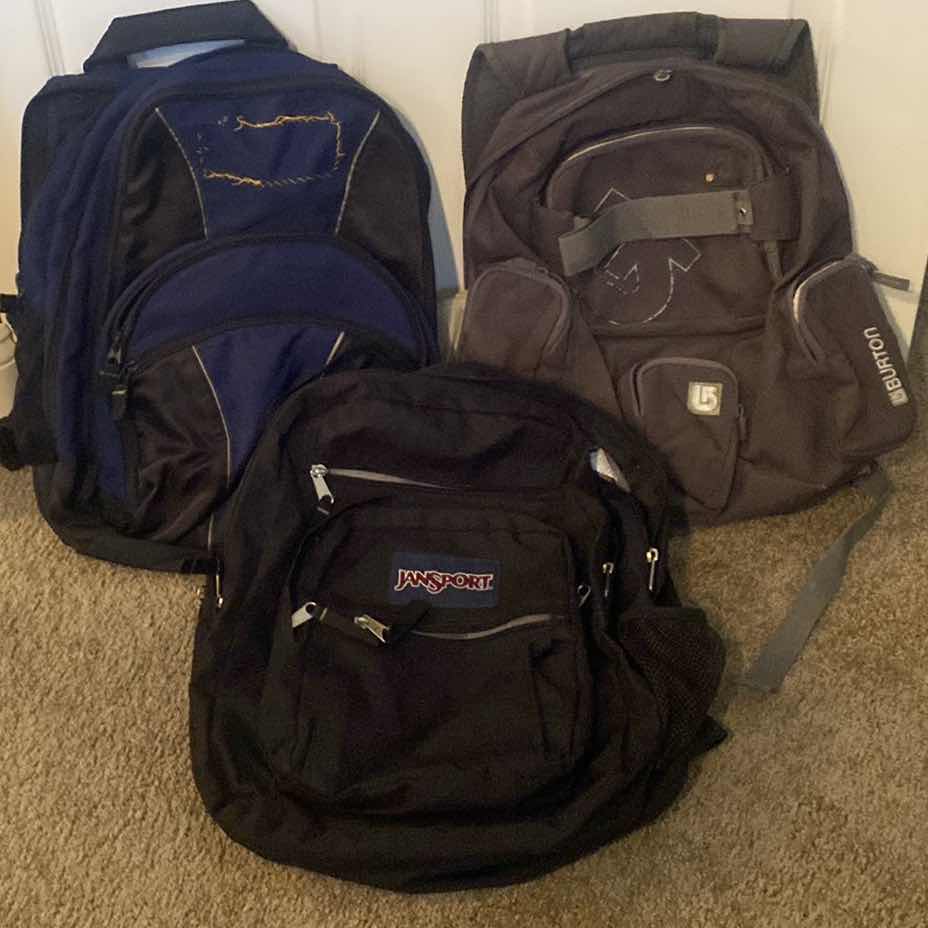 Photo 1 of 3-BACKPACKS- SAMSONITE JANSPORT & BURTON