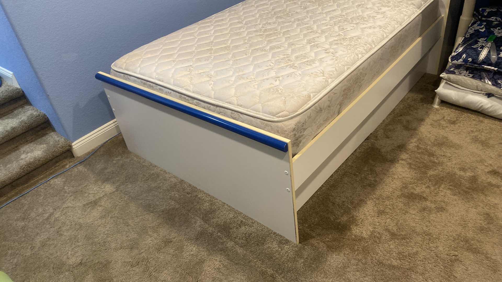 Photo 2 of FULL SIZE PLATFORM BED  WITH 2 STORAGE DRAWERS 56“ x 88“ H40” (mattress and Bunky boards sold separately)