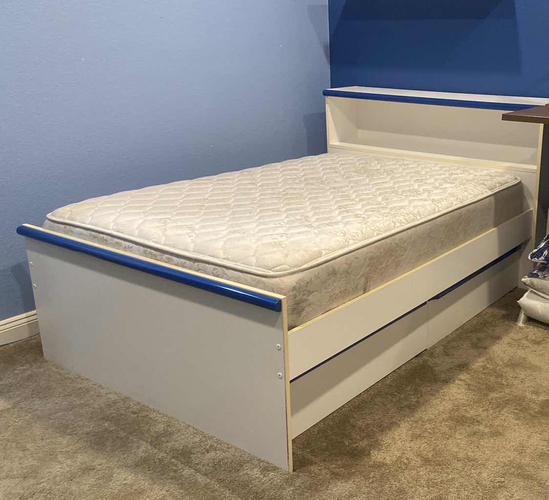 Photo 1 of FULL SIZE PLATFORM BED  WITH 2 STORAGE DRAWERS 56“ x 88“ H40” (mattress and Bunky boards sold separately)