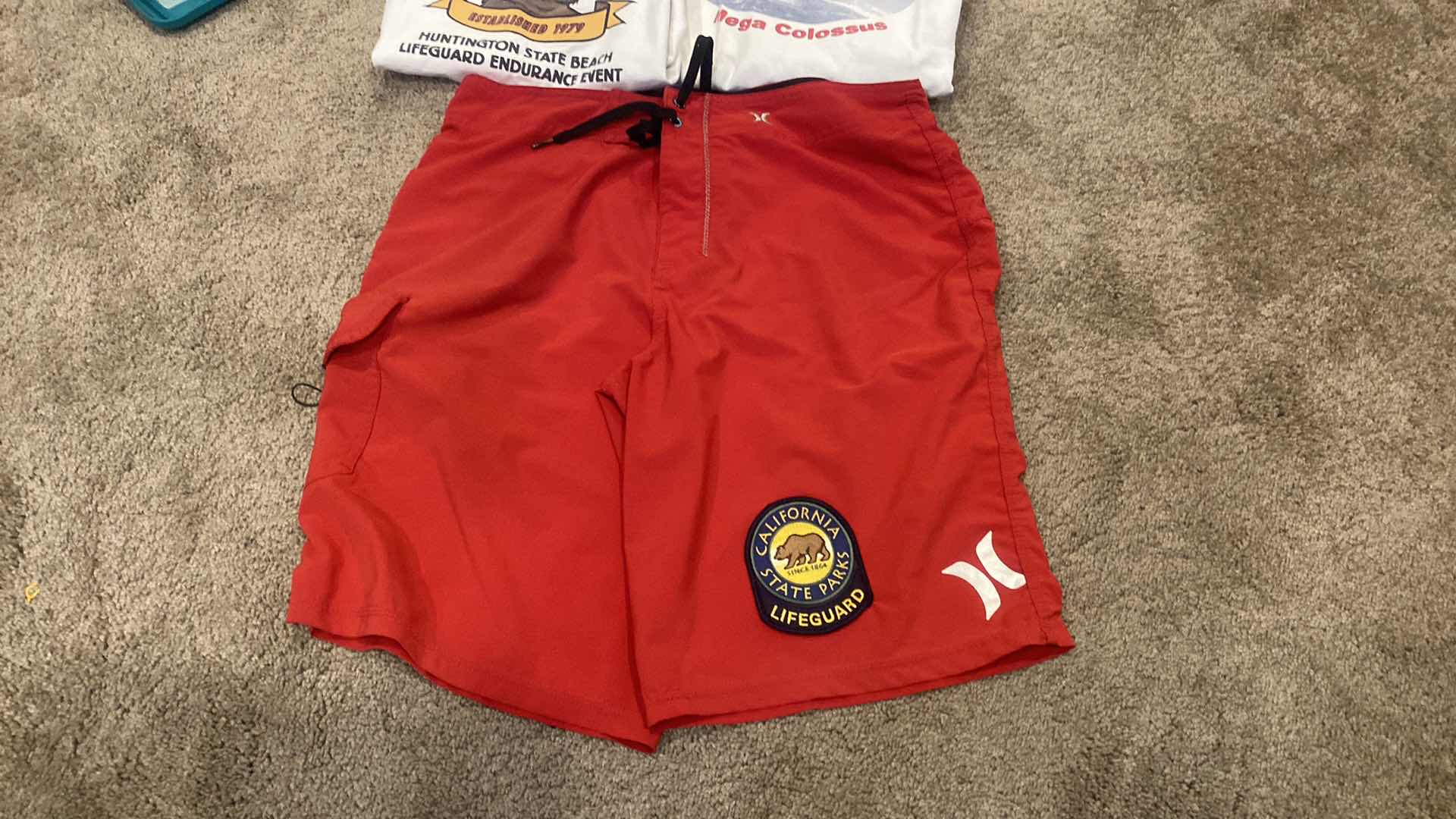 Photo 3 of 4 MENS SIZE LARGE TEE SHIRTS & HURLEY LIFE GUARD BOARD SHORTS EST SIZE LARGE