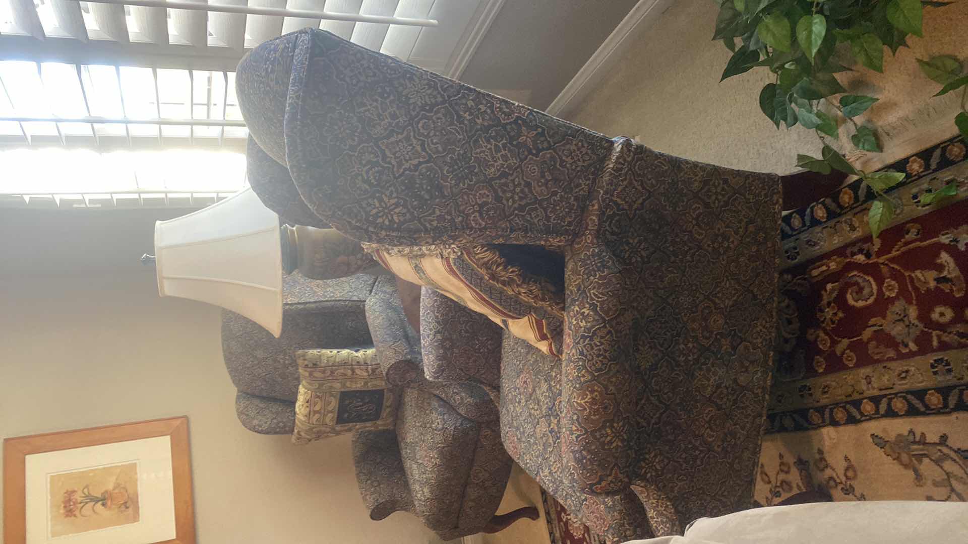 Photo 1 of RECLINING UPHOLSTERED WING CHAIR 31“ x 33“ H 39”