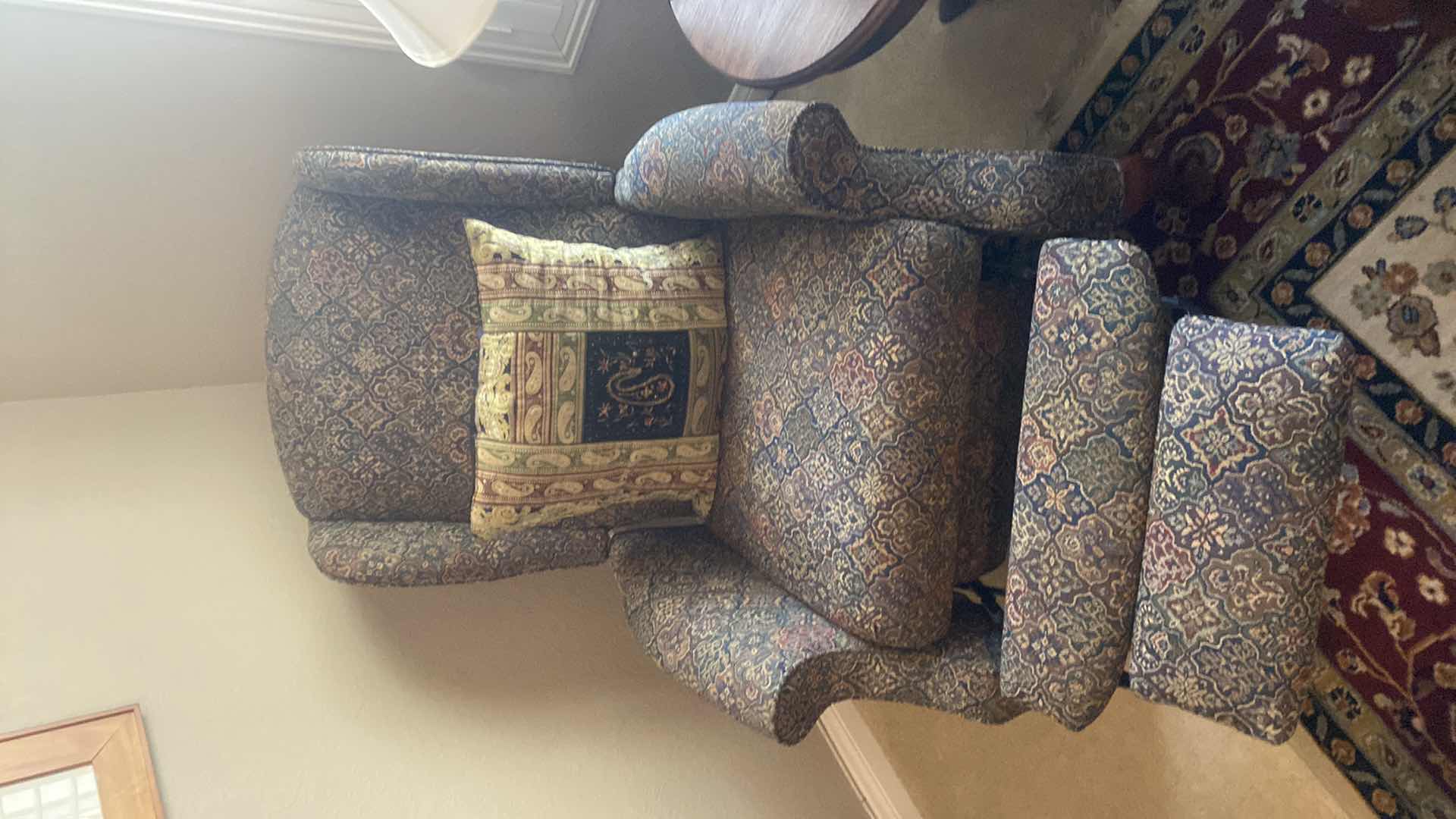 Photo 1 of RECLINING UPHOLSTERED WING CHAIR 31“ x 33“ H 39”