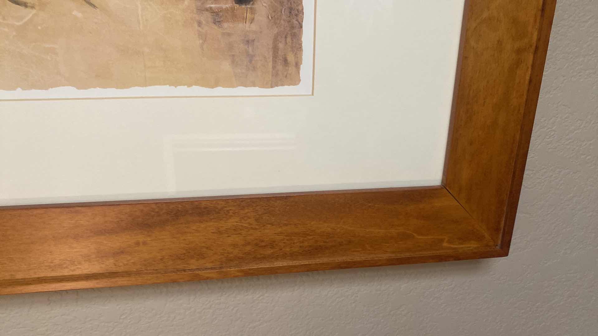 Photo 1 of WOOD FRAMED FLORAL PRINT ARTWORK 21“ x 25“