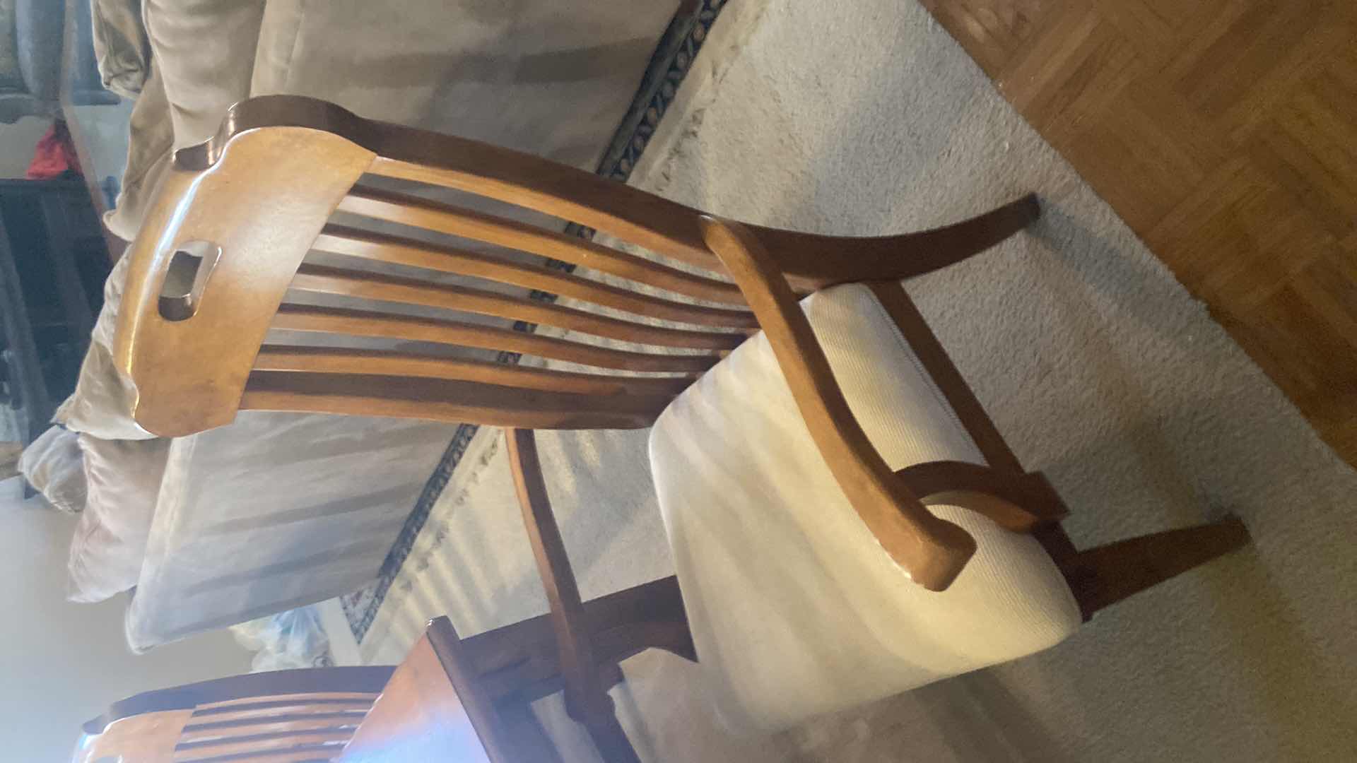 Photo 1 of OAK DINING ROOM SET WITH 6 DINING ROOM CHAIRS SHOWN WITH 1 LEAF MEASURES 80“ x 41 1/2“ H30” (LEAF IS 18”)