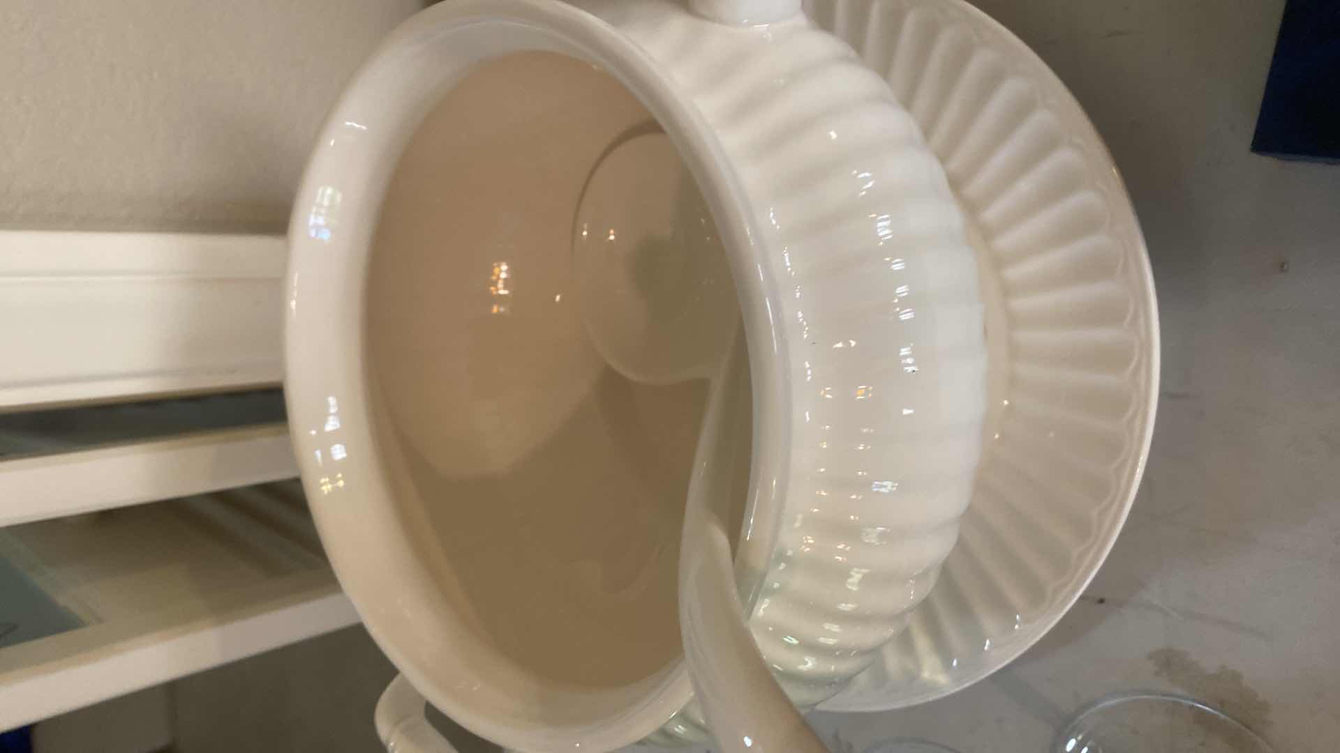 Photo 1 of SOUP TUREEN 2 WINE GLASSES & SALT PEPPER SHAKERS