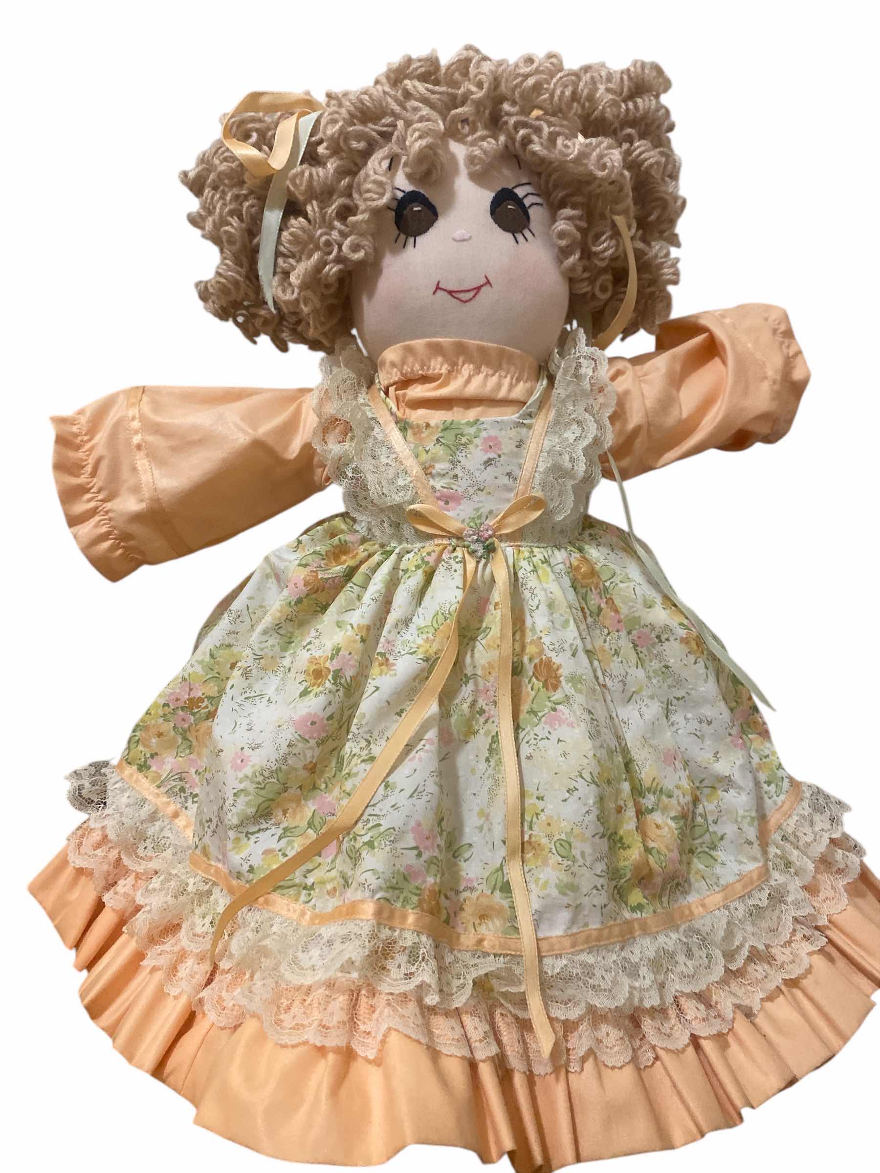 Photo 1 of VINTAGE HANDMADE DOLL 15“ x 16“