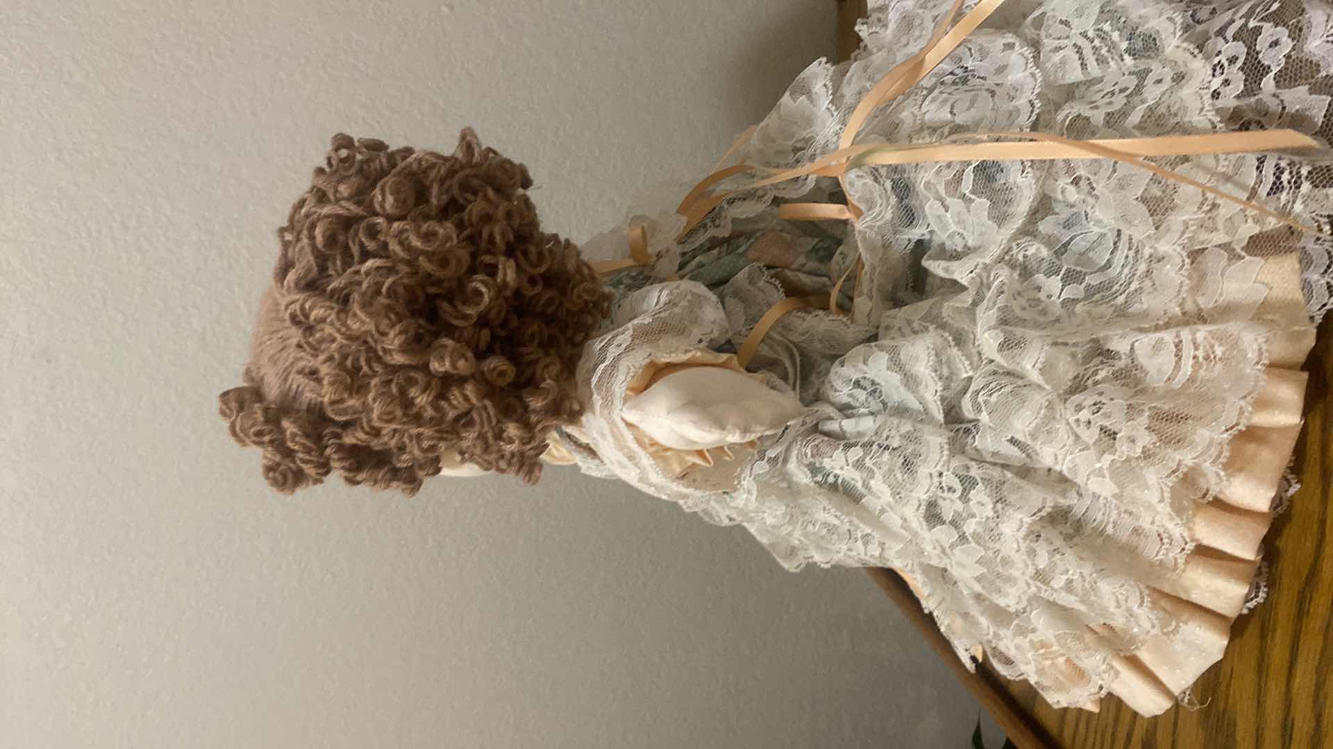 Photo 1 of VINTAGE HANDMADE DOLL 15“ x 16“