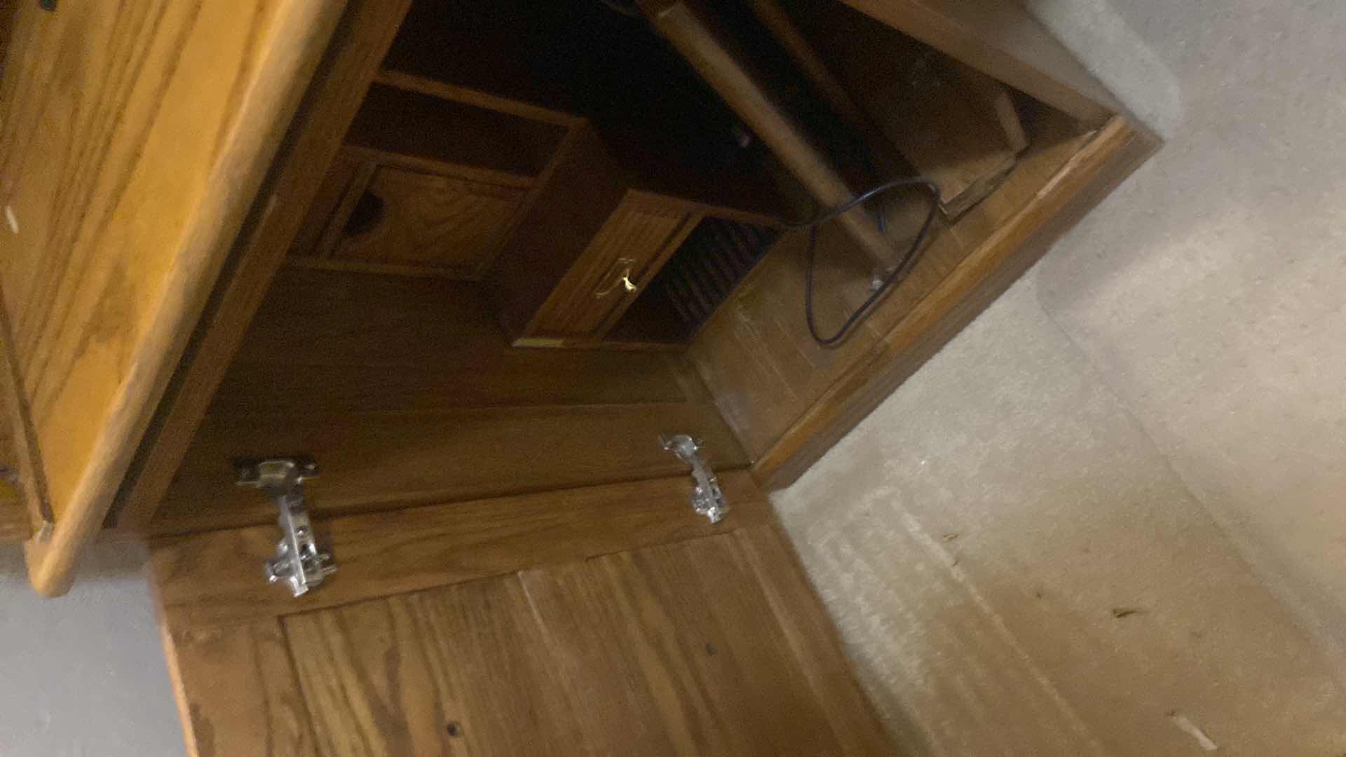 Photo 1 of OAK ROLL TOP DESK 57” x 35” H53” (DESK ONLY COMPUTERS NOT FOR SALE)