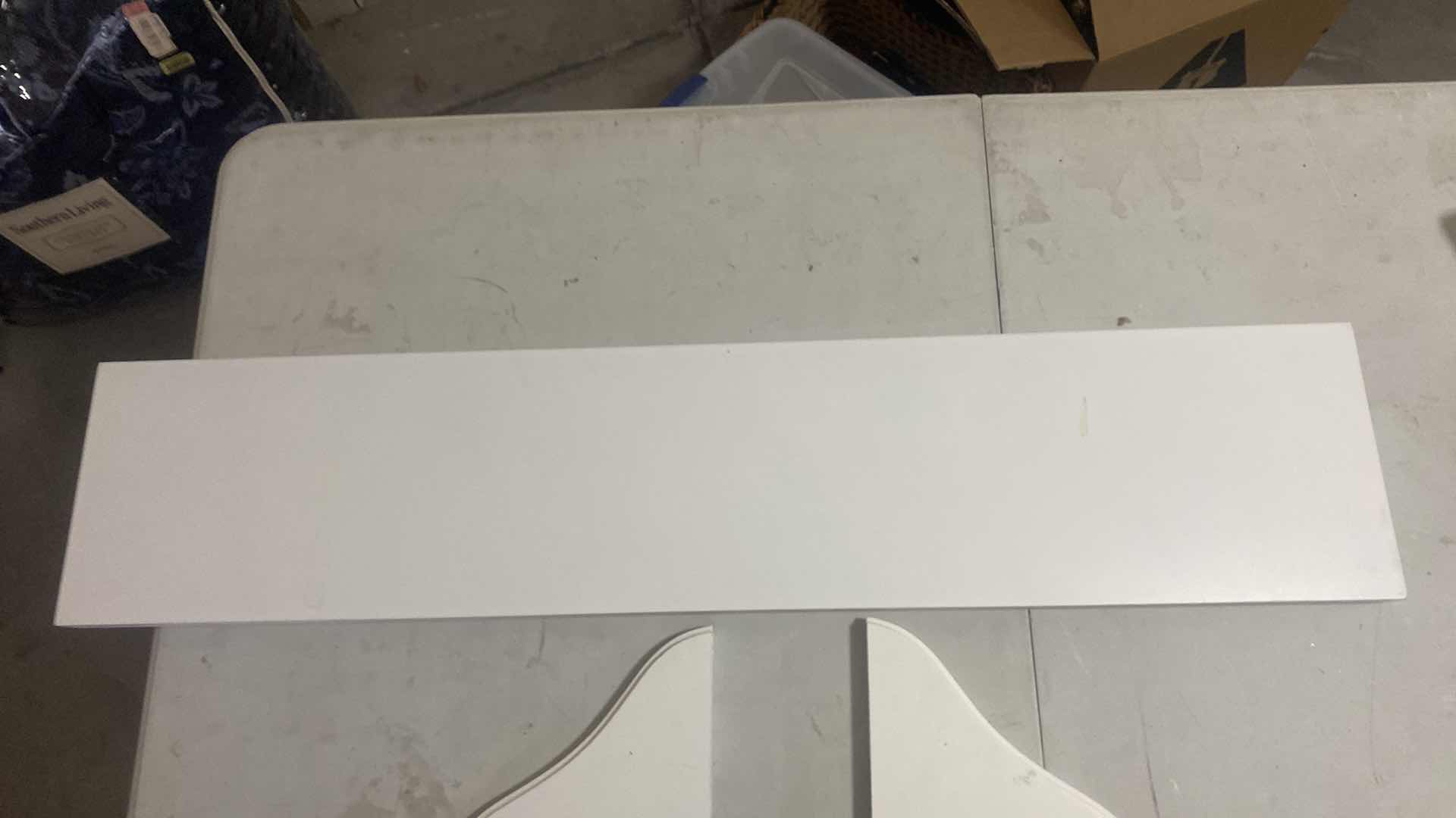 Photo 1 of WHITE SHELF WITH WALL BRACKETS 35” x 7 1/2”