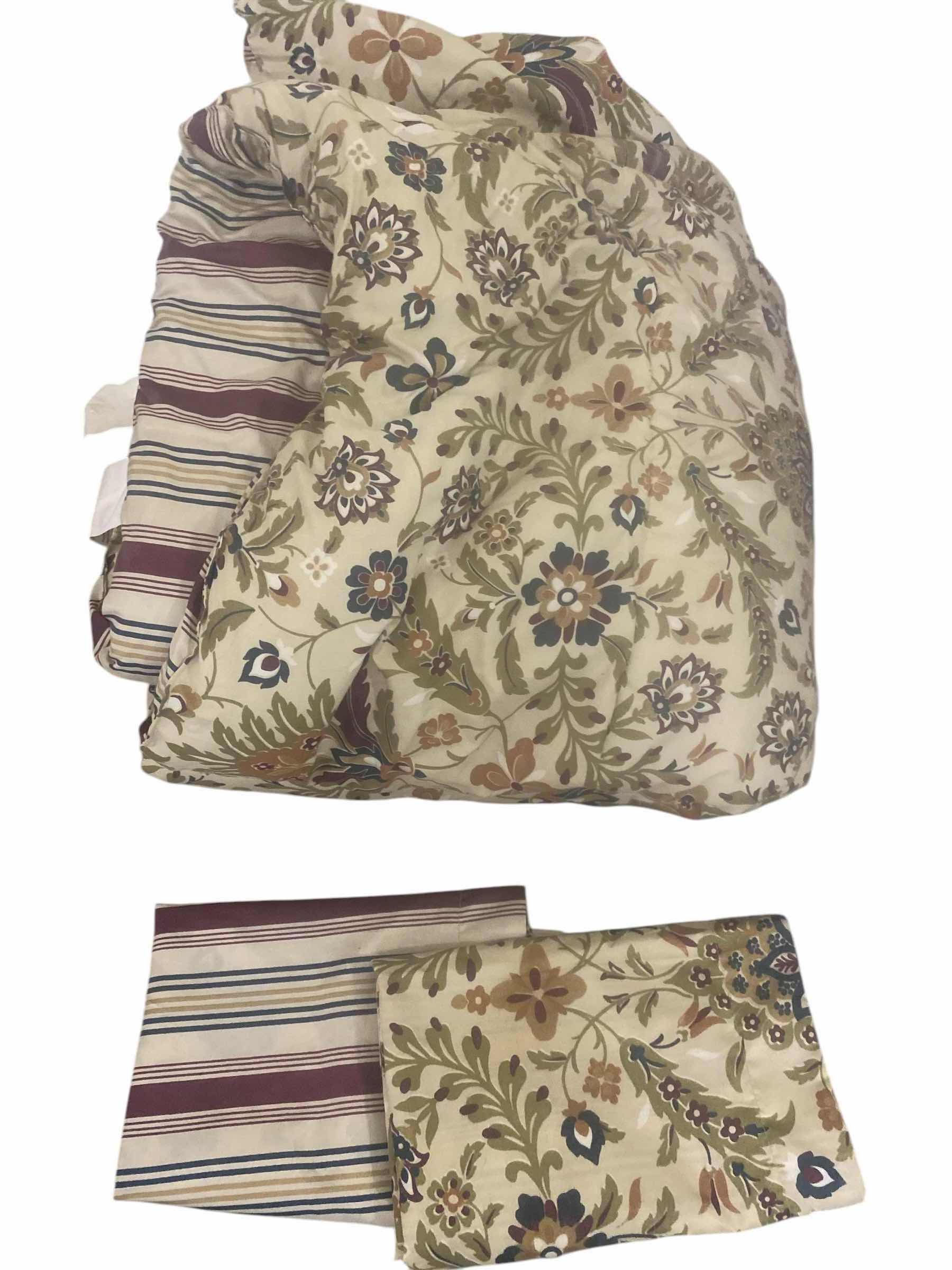 Photo 1 of QUEEN POLYESTER  FILLED REVERSIBLE COMFORTER AND SHAMS