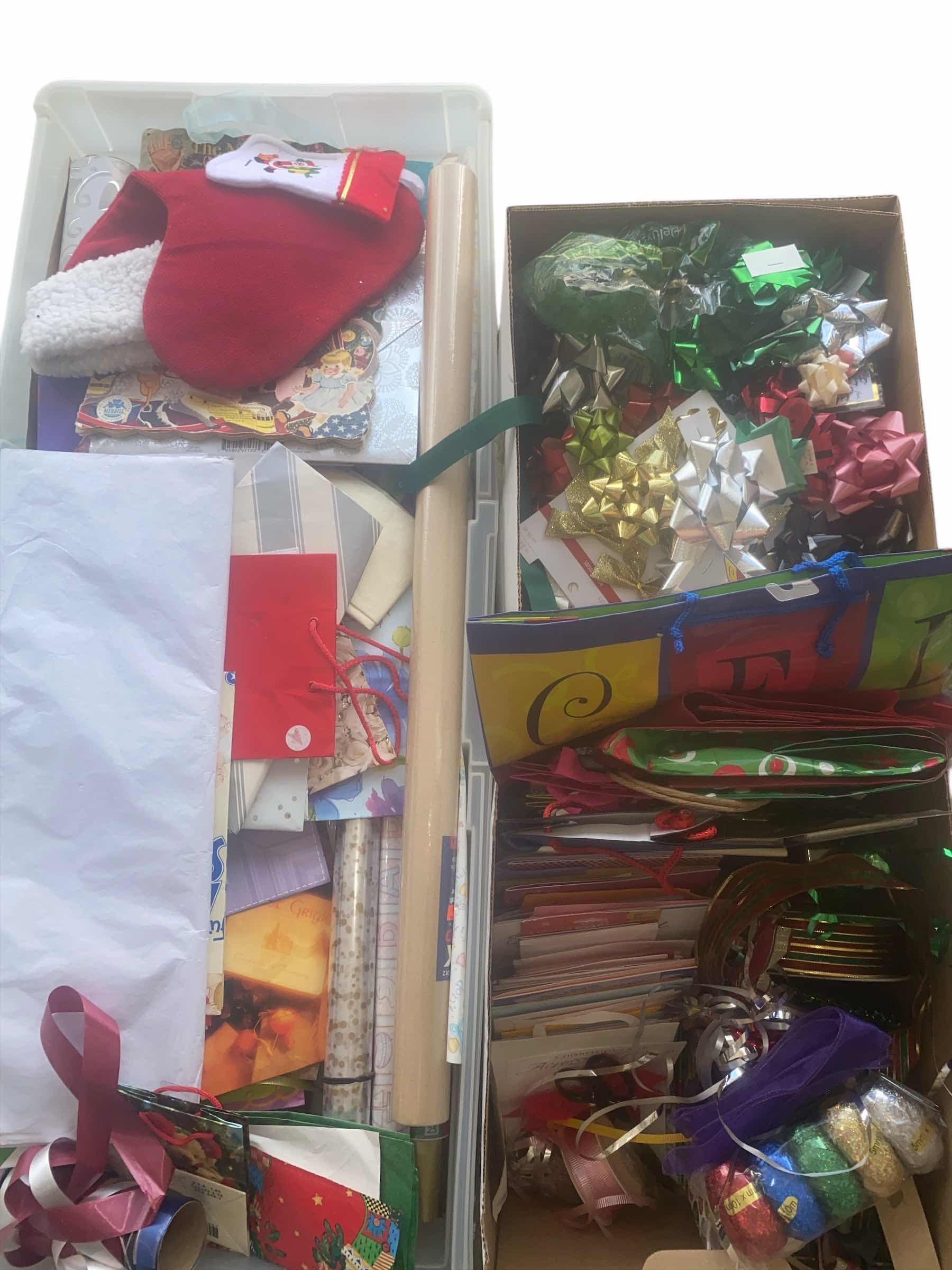Photo 1 of WRAPPING PAPER BAGS RIBBON & BOWS