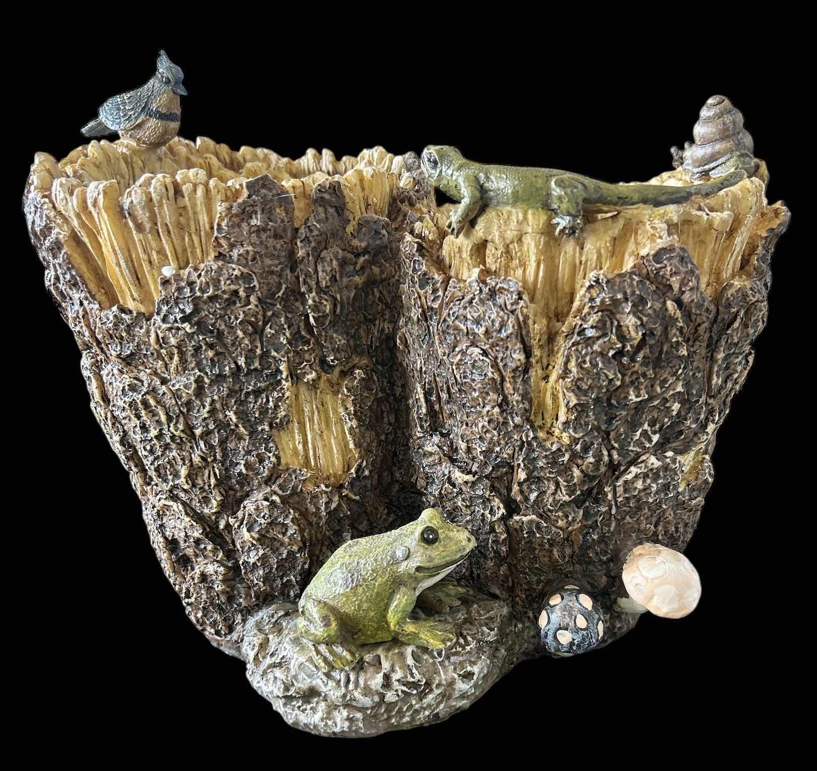 Photo 1 of RUSTIC TREE FLOWER POT H8”