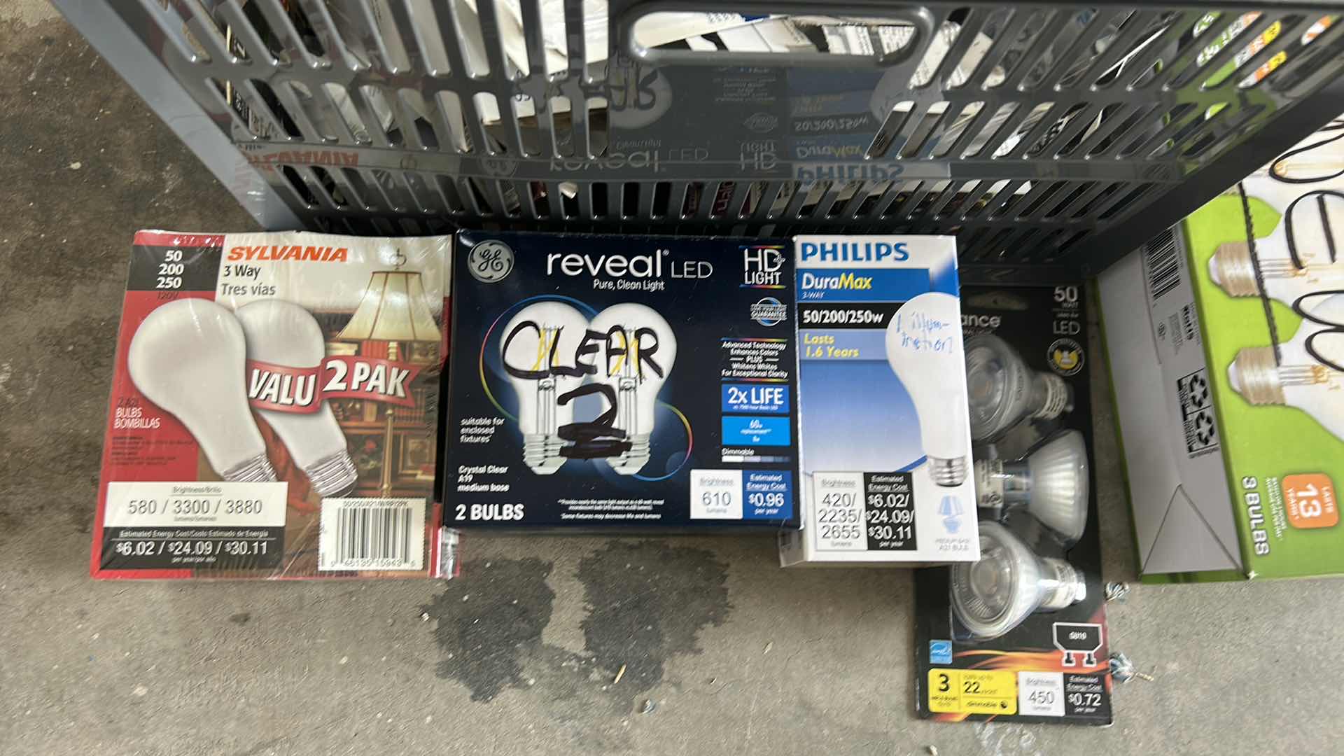 Photo 1 of TOTE FULL OF LIGHT BULBS AND MORE
