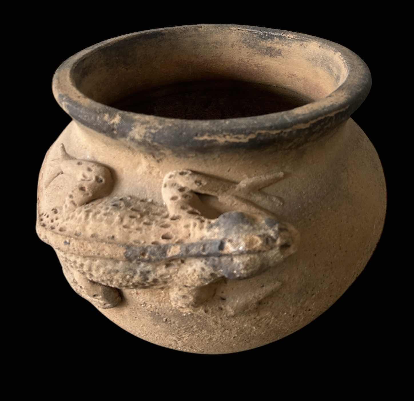 Photo 1 of TERTA COTTA POT WITH LIZARD H13”