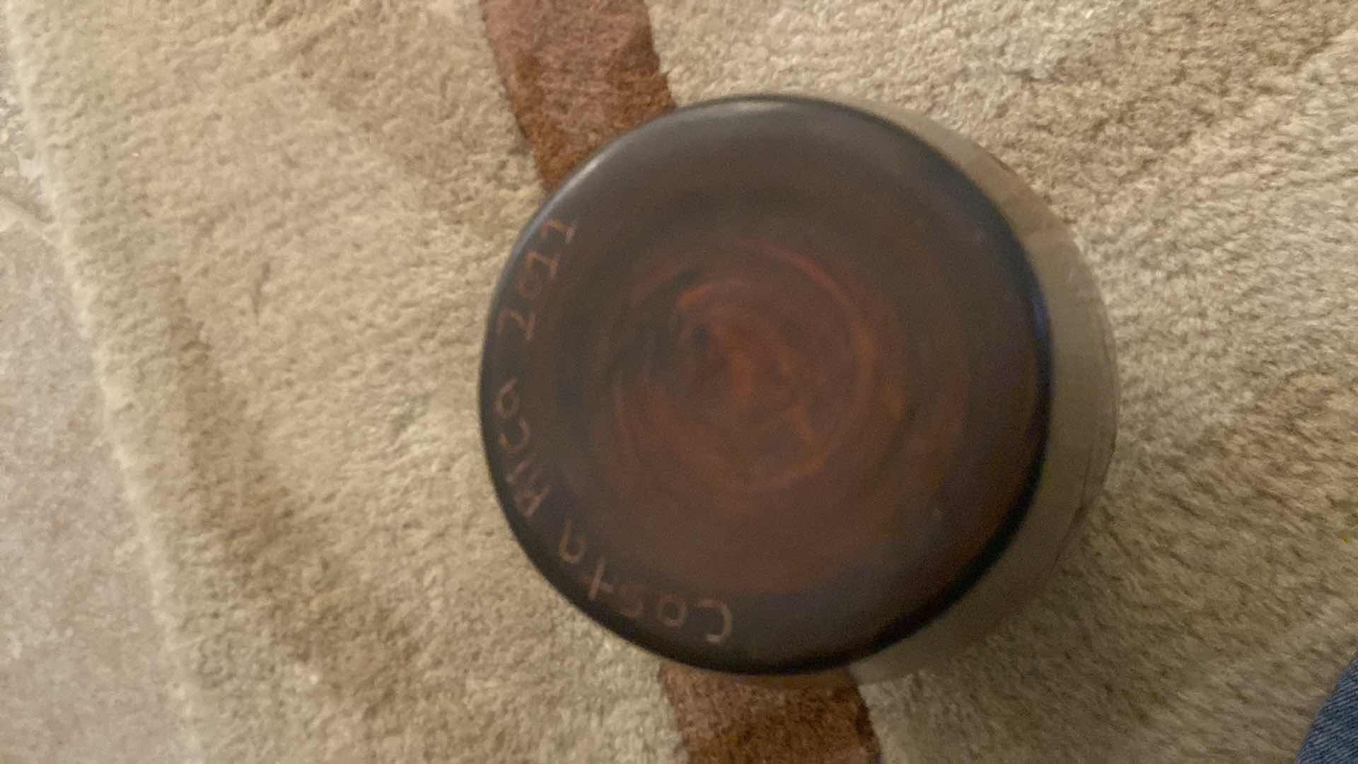 Photo 1 of WOOD CARVED VASE WITH TURTLE FROM COSTA RICA H6 1/2”