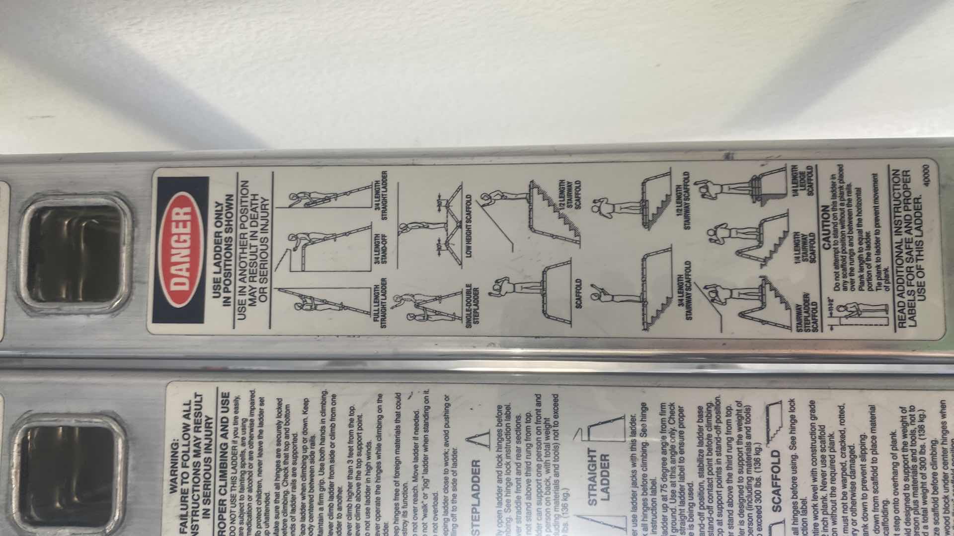 Photo 1 of KRAUS MULTI POSITION EXTENSION LADDER MAX WEIGHT 300lb 16’