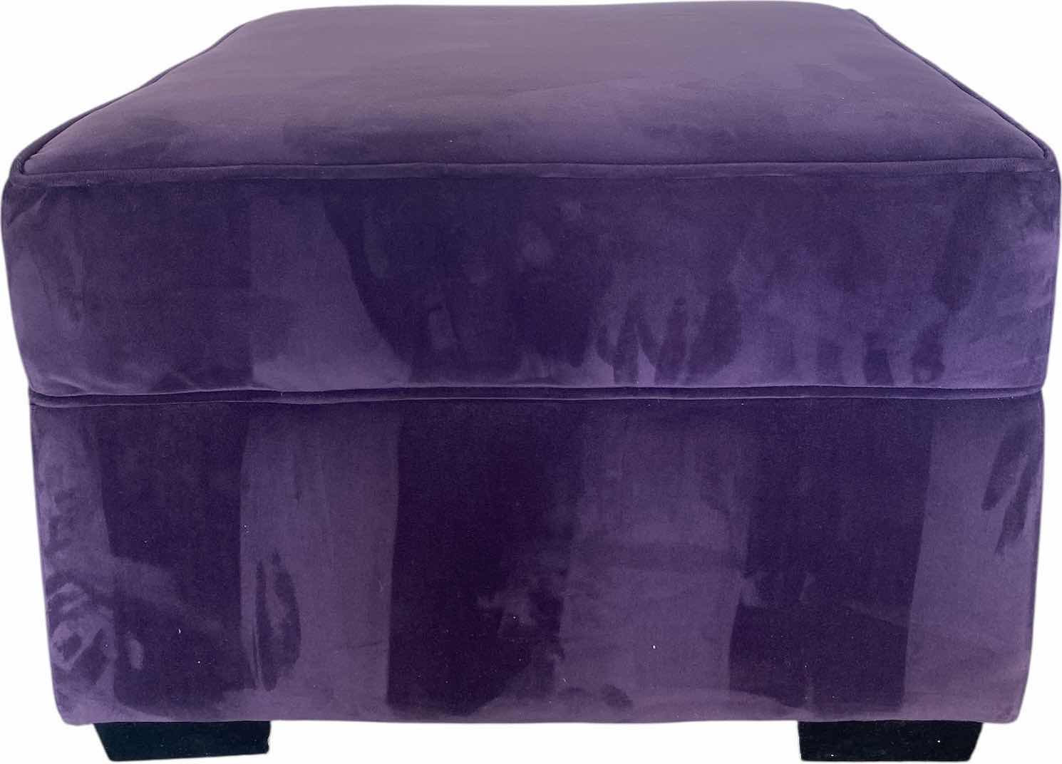 Photo 1 of PURPLE FABRIC OTTOMAN 25” x 25” x 18”
