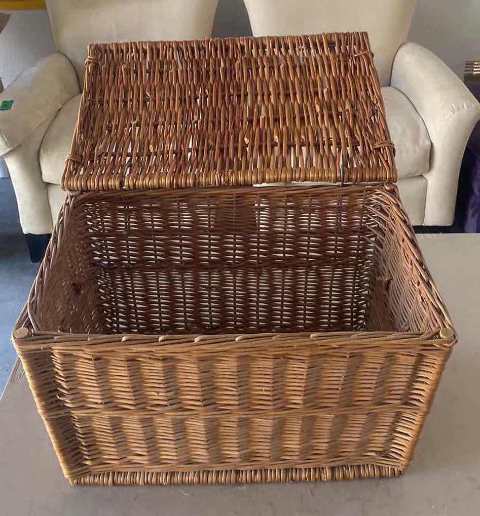 Photo 1 of WE CKER BASKET & STYROFOAM ICE CHEST 22” x 14” x 14”