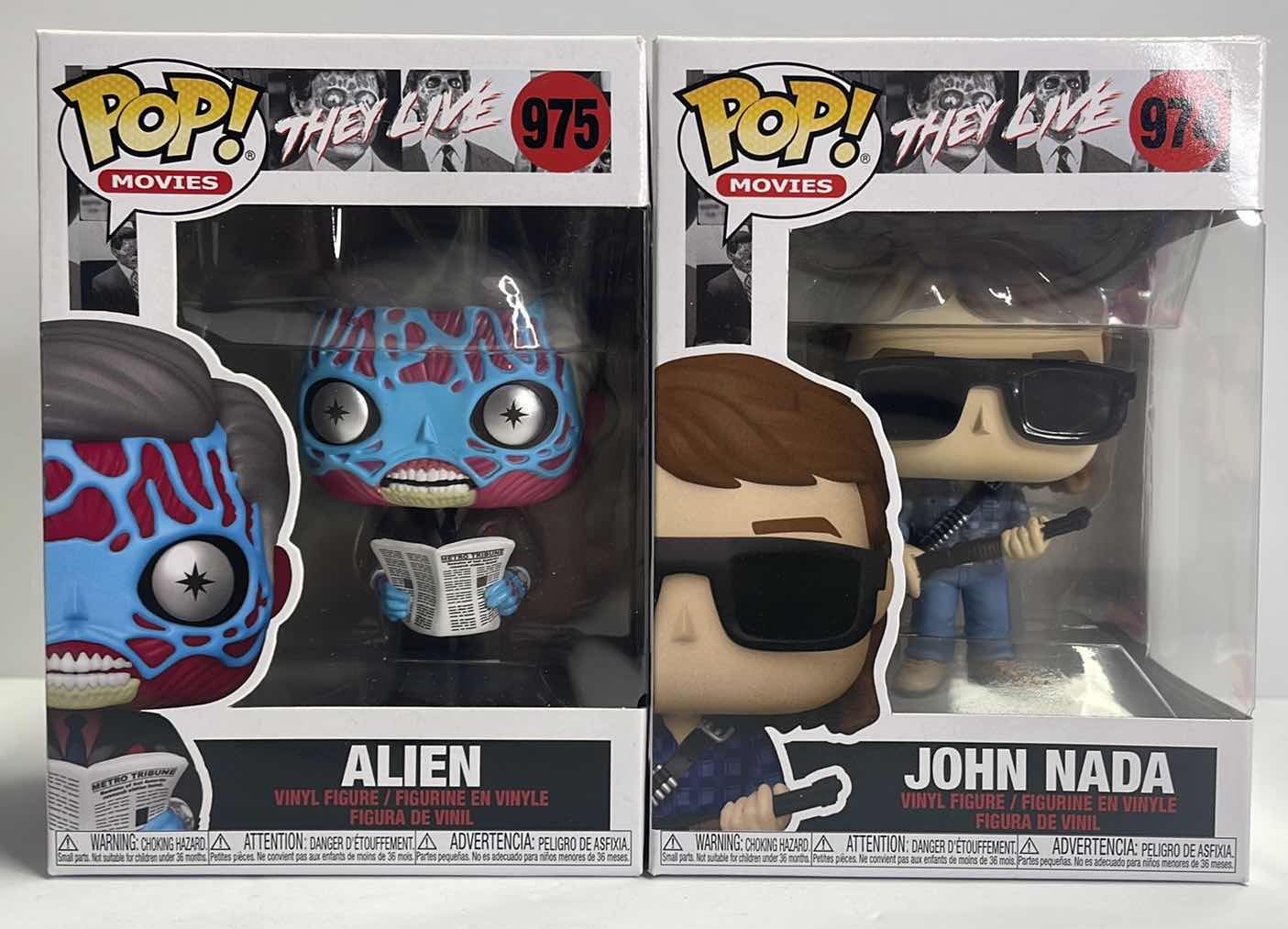 Photo 1 of NIB FUNKO POP MOVIE SERIES THEY LIVE “ALIEN & JOHN NAMDA”- TOTAL RETAIL PRICE $25.99