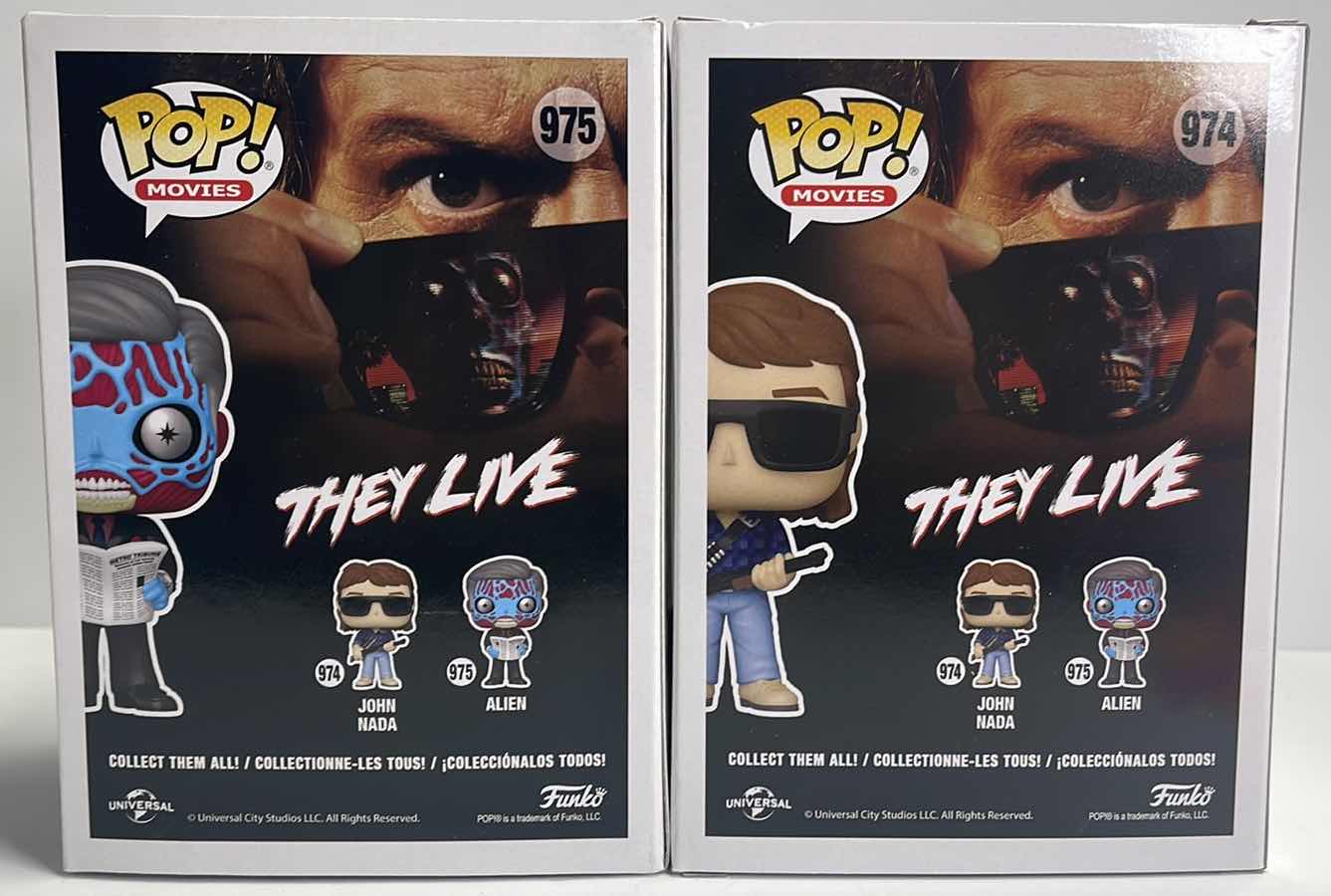 Photo 2 of NIB FUNKO POP MOVIE SERIES THEY LIVE “ALIEN & JOHN NAMDA”- TOTAL RETAIL PRICE $25.99