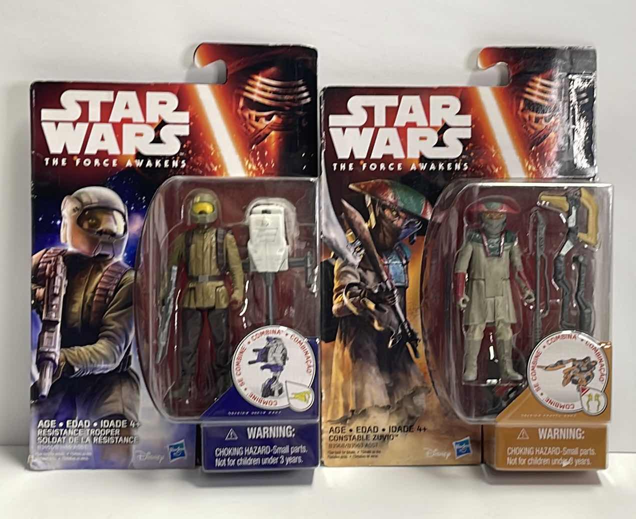 Photo 1 of NIB STAR WARS THE FORCE AWAKENS CONSTABLE ZUVIO THE LAWMAN & RESISTANCE TROOPER- TOTAL RETAIL PRICE $ 25.99