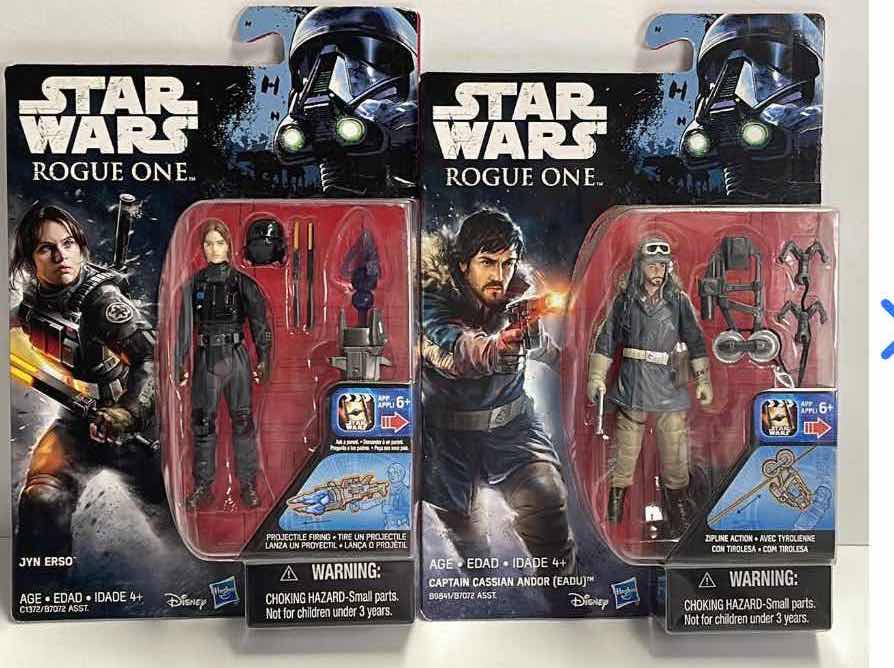 Photo 1 of NIB STAR WARS ROGUE ONE SERGEANT JYN ERSO & CAPTAIN CASSIAN ANDOR (EADU) - RETAIL PRICE $21.99