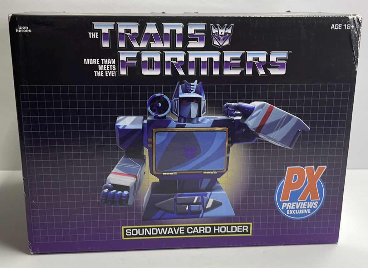 Photo 1 of NIB TRANSFORMERS SOUND-WAVE RESIN BUSINESS CARD HOLDER - RETAIL PRICE $59.99
