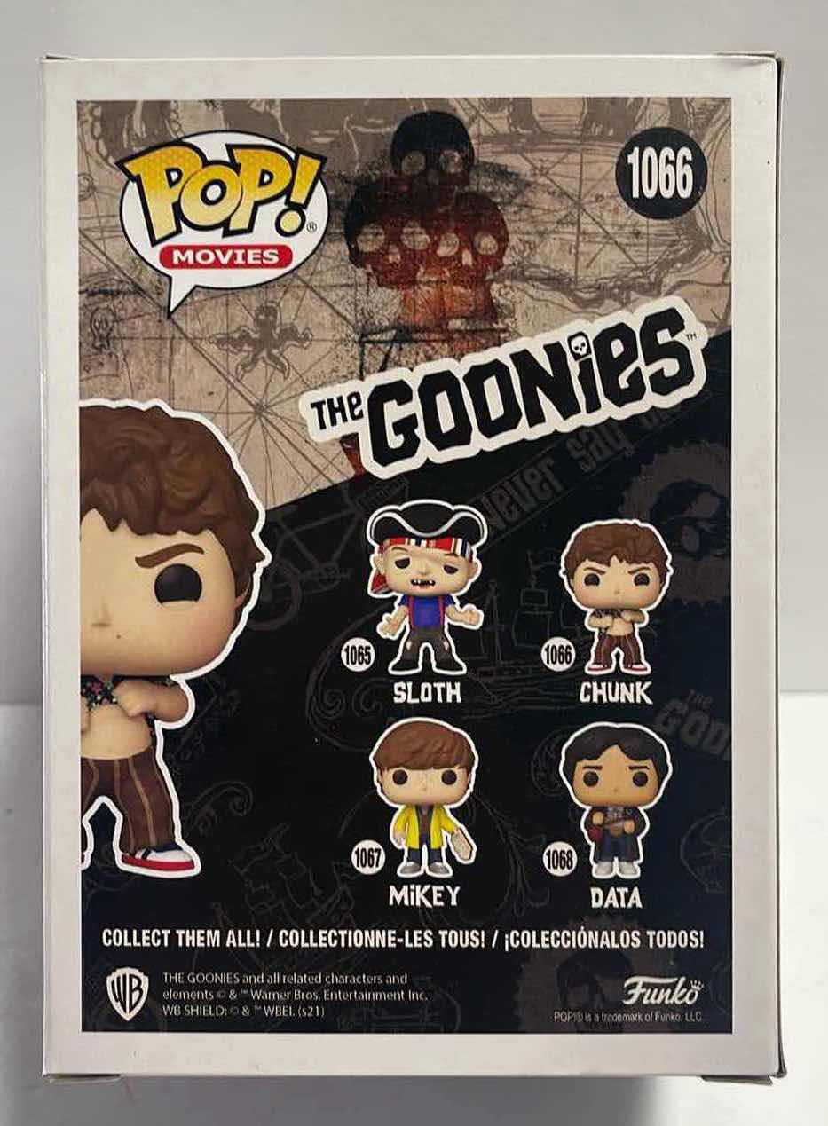 Photo 2 of NIB FUNKO POPS MOVIE SERIES 
GOONIES “CHUNK”- RETAIL PRICE $21.00