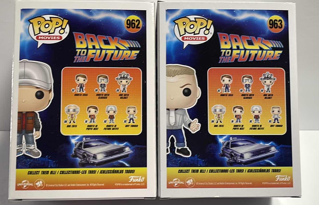 Photo 2 of NIB FUNKO POP MOVIE SERIES BACK TO THE FUTURE “MARTY IN FUTURE OUTFIT & BIFF TANNEN” - TOTAL RETAIL PRICE $26.99