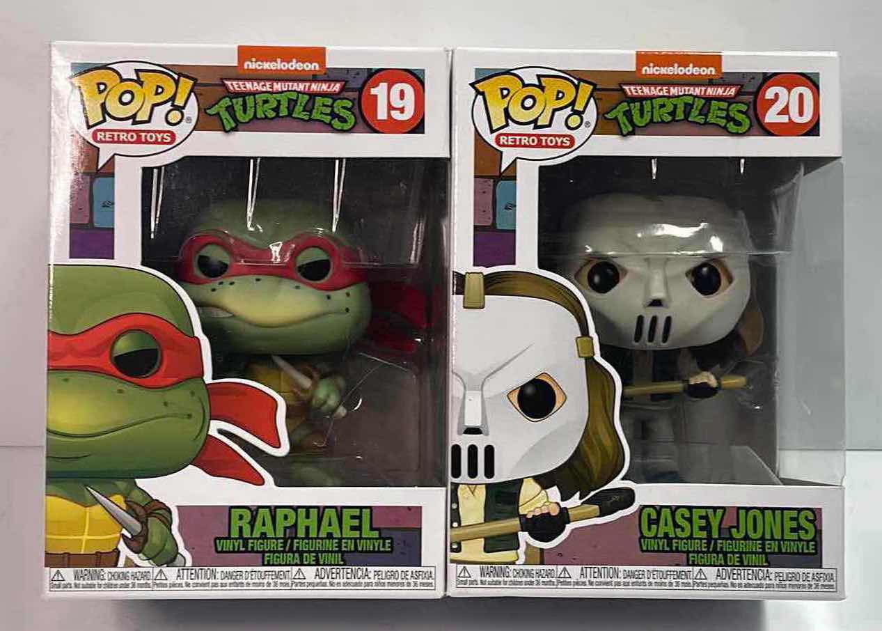 Photo 1 of NIB FUNKO POP MOVIE SERIES TEENAGE MUTANT NINJA TURTLES “ CASEY JONES & RAPHAEL” - RETAIL PRICE $29.99