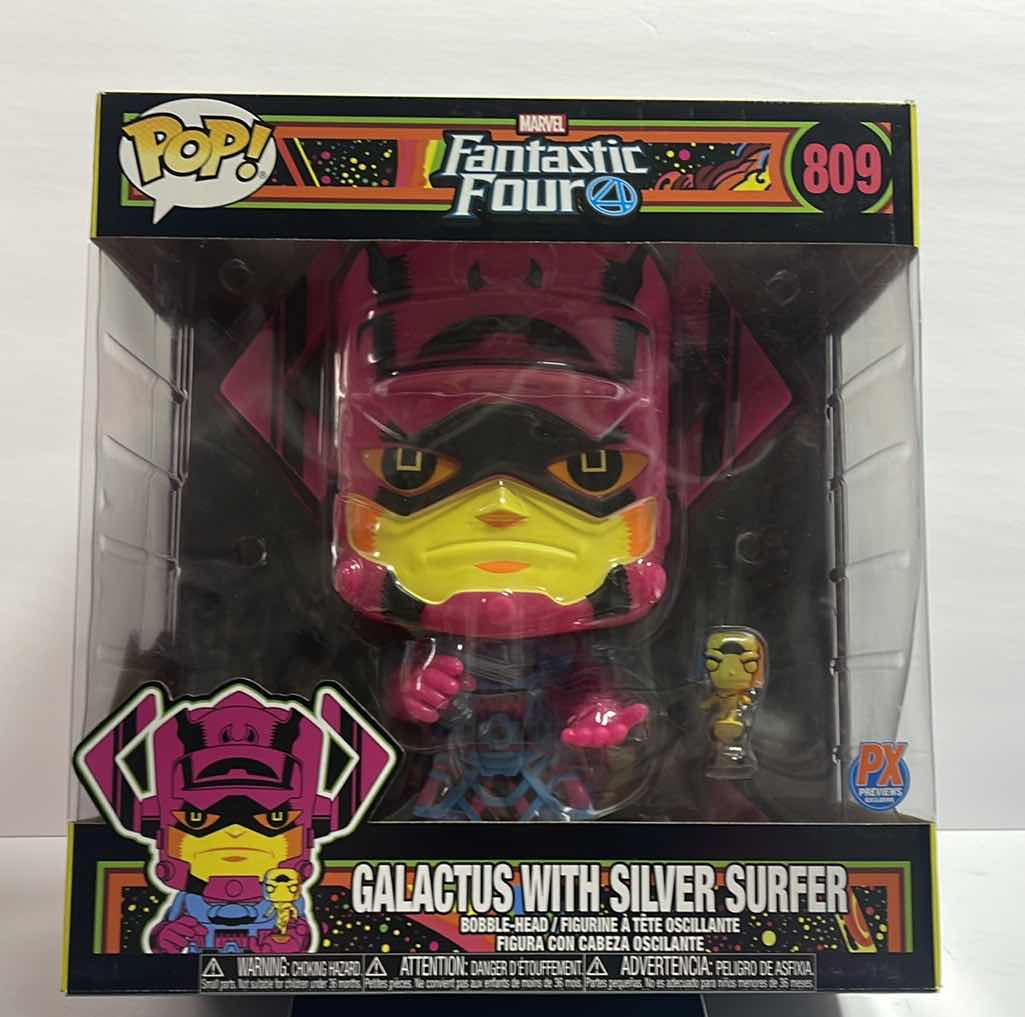 Photo 1 of NIB FUNKO “JUMBO” MARVEL FANTASTIC FOUR SERIES “GALACTUS W/ SILVER SURFER - RETAIL PRICE $65.00