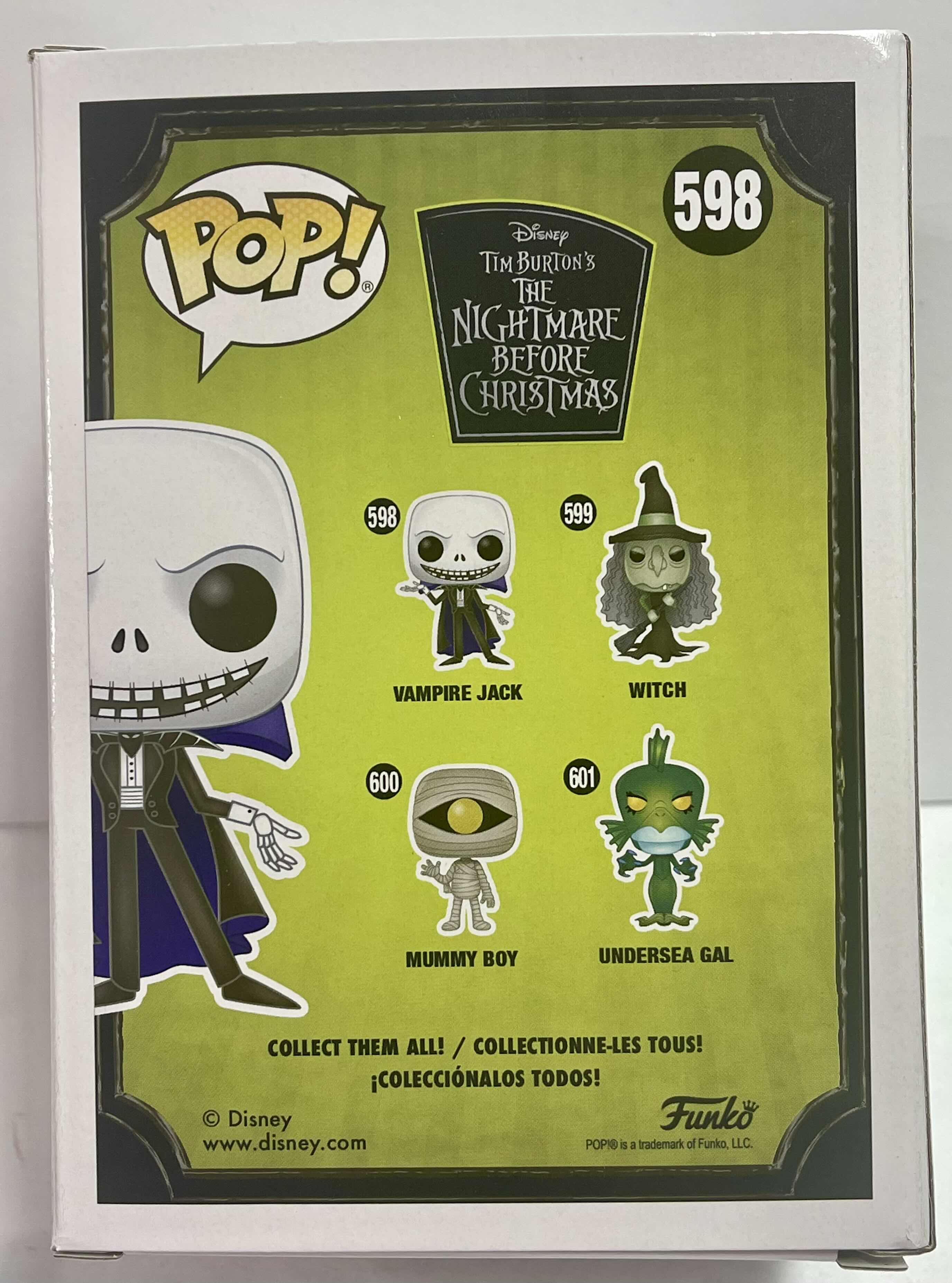 Photo 2 of NIB FUNKO POP DISNEY SERIES THE NIGHTMARE BEFORE CHRISTMAS “VAMPIRE JACK” - RETAIL PRICE $15.00