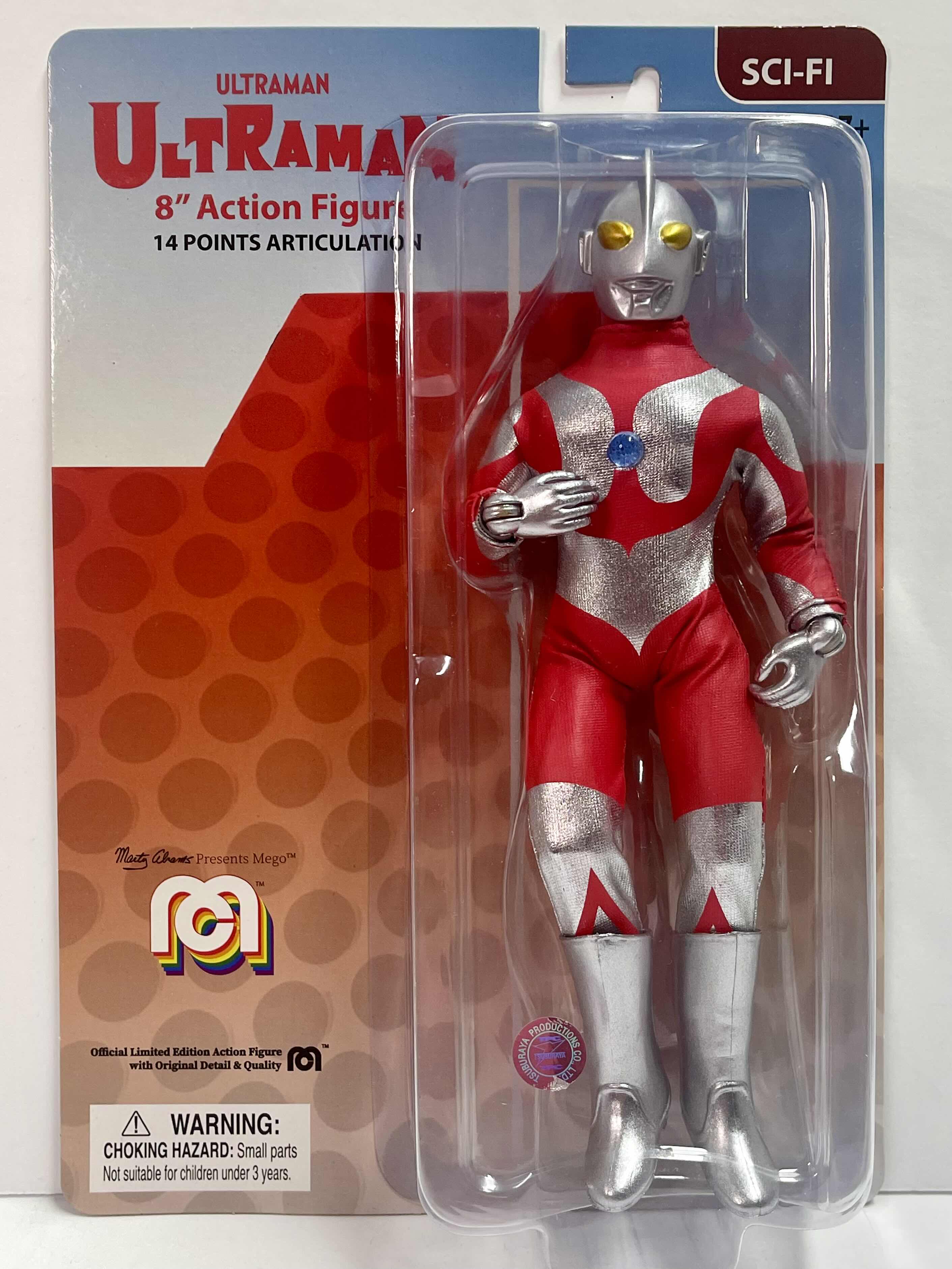 Photo 1 of NIB ULTRAMAN 8" MEGO ACTION FIGURE - RETAIL PRICE $17.00