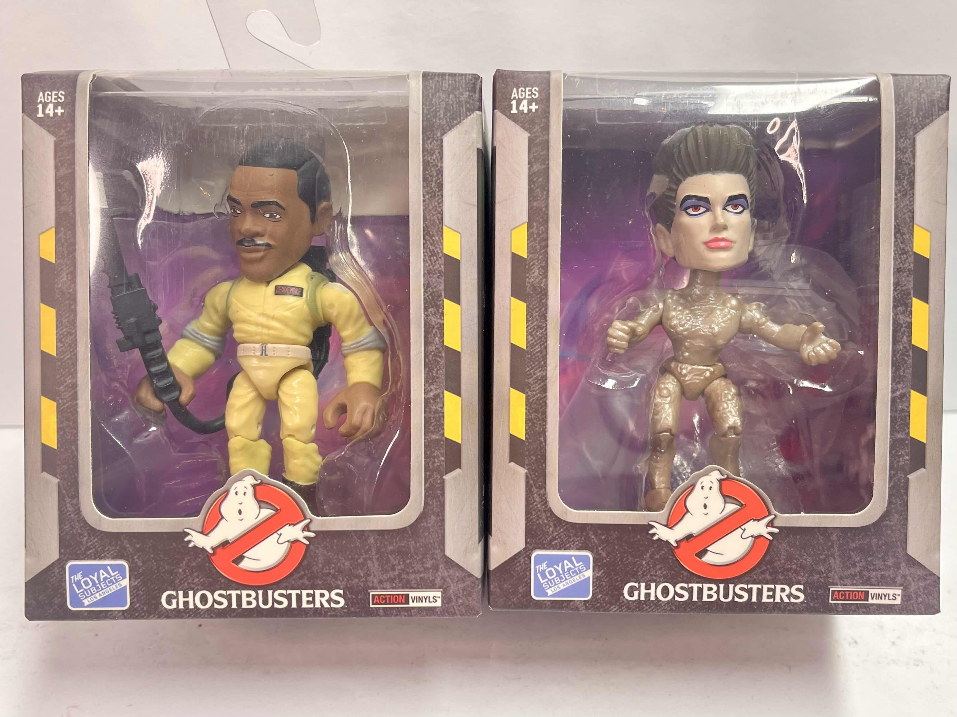 Photo 1 of NIB GHOSTBUSTERS SERIES WINSTON ZEDDEMORE & GOZER THE DESTRUCTOR 2/12 VINYL FIGURE BY LOYAL SUBJECTS - RETAIL PRICE $28.00