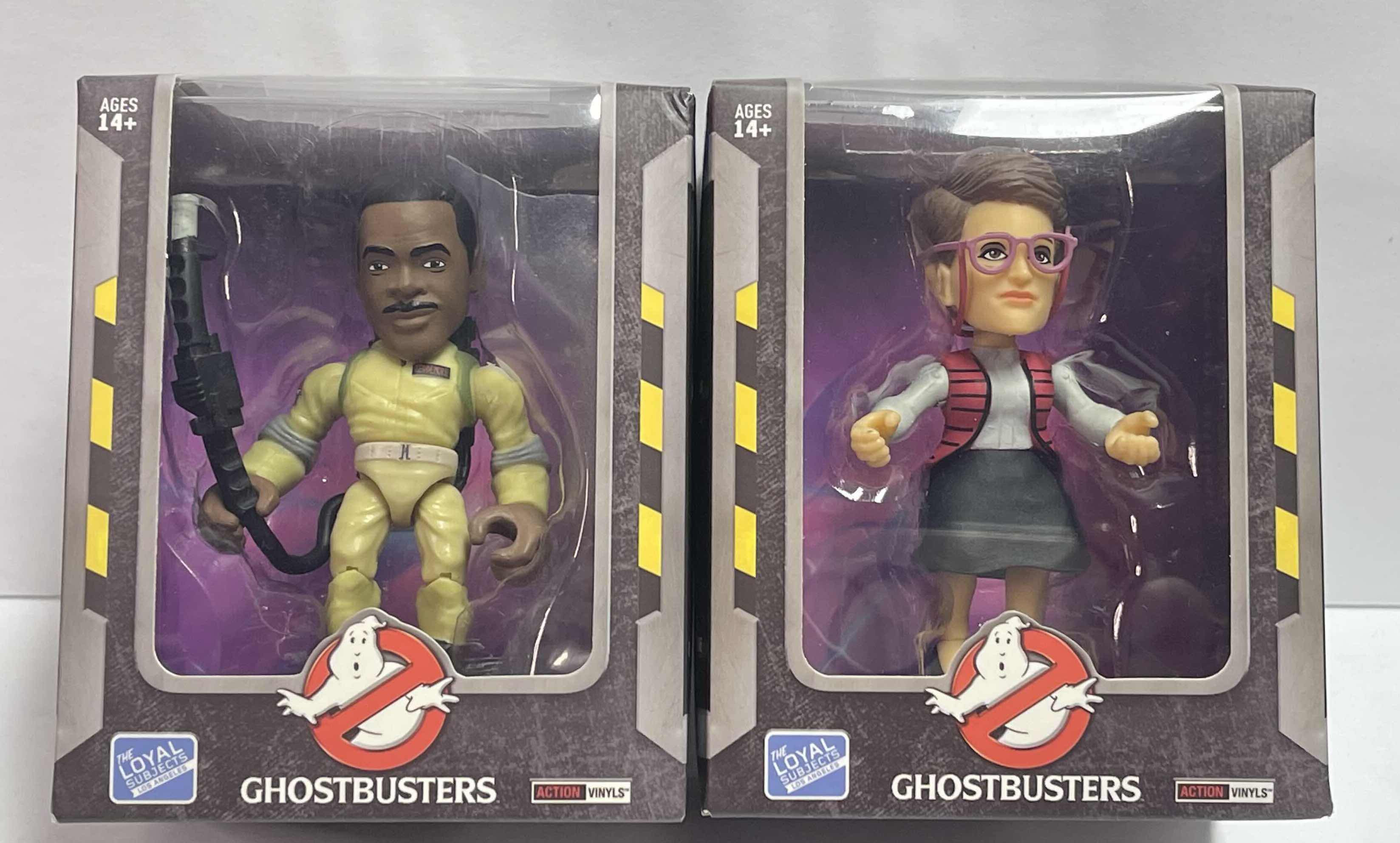 Photo 1 of NIB GHOSTBUSTERS SERIES WINSTON ZEDDEMORE & JANINE MELNITZ 2/12 VINYL FIGURE BY LOYAL SUBJECTS - RETAIL PRICE $28.00