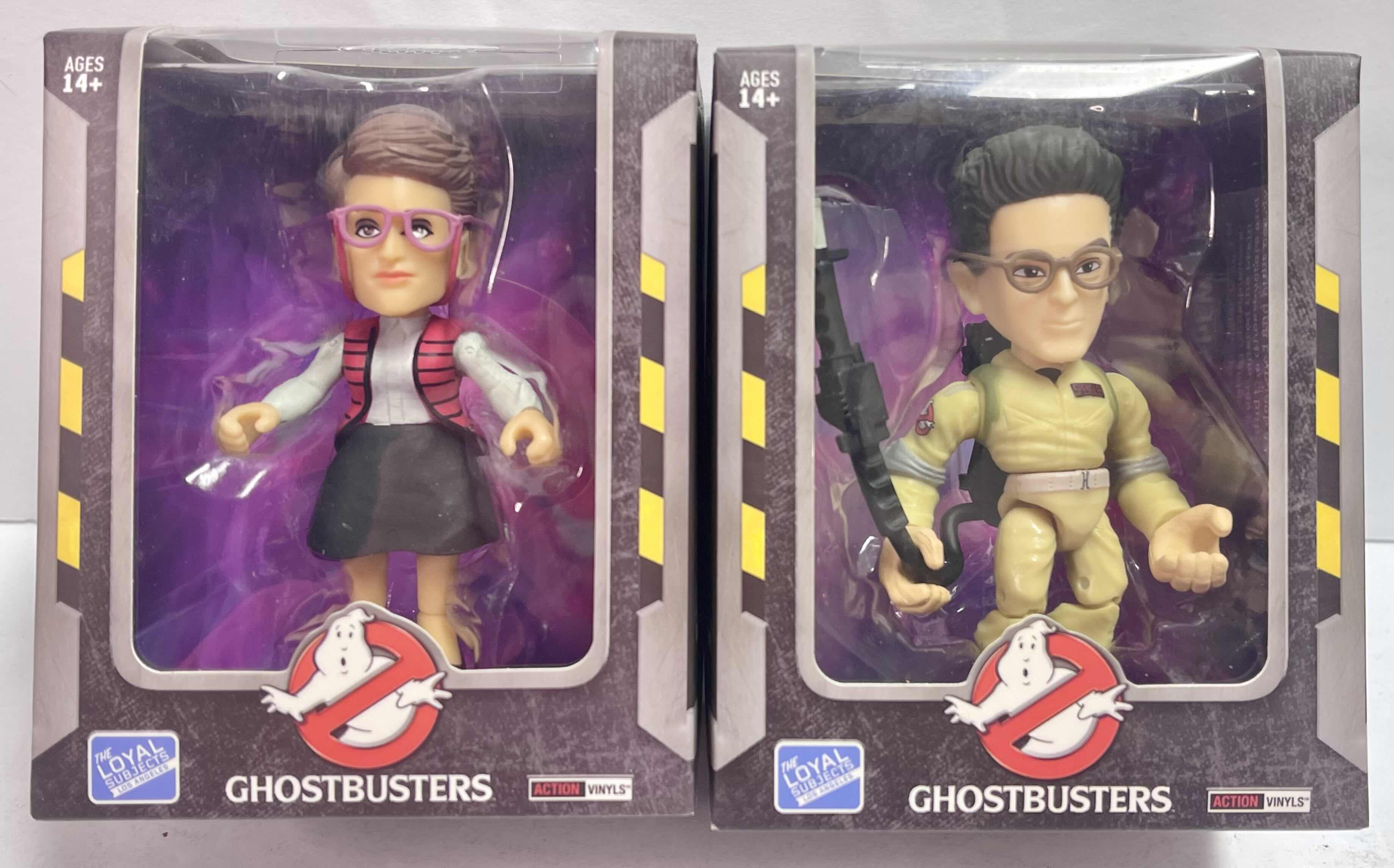 Photo 1 of NIB GHOSTBUSTERS SERIES EGON SPENGLER & JANINE MELNITZ 2/12 VINYL FIGURE BY LOYAL SUBJECTS - RETAIL PRICE $26.00