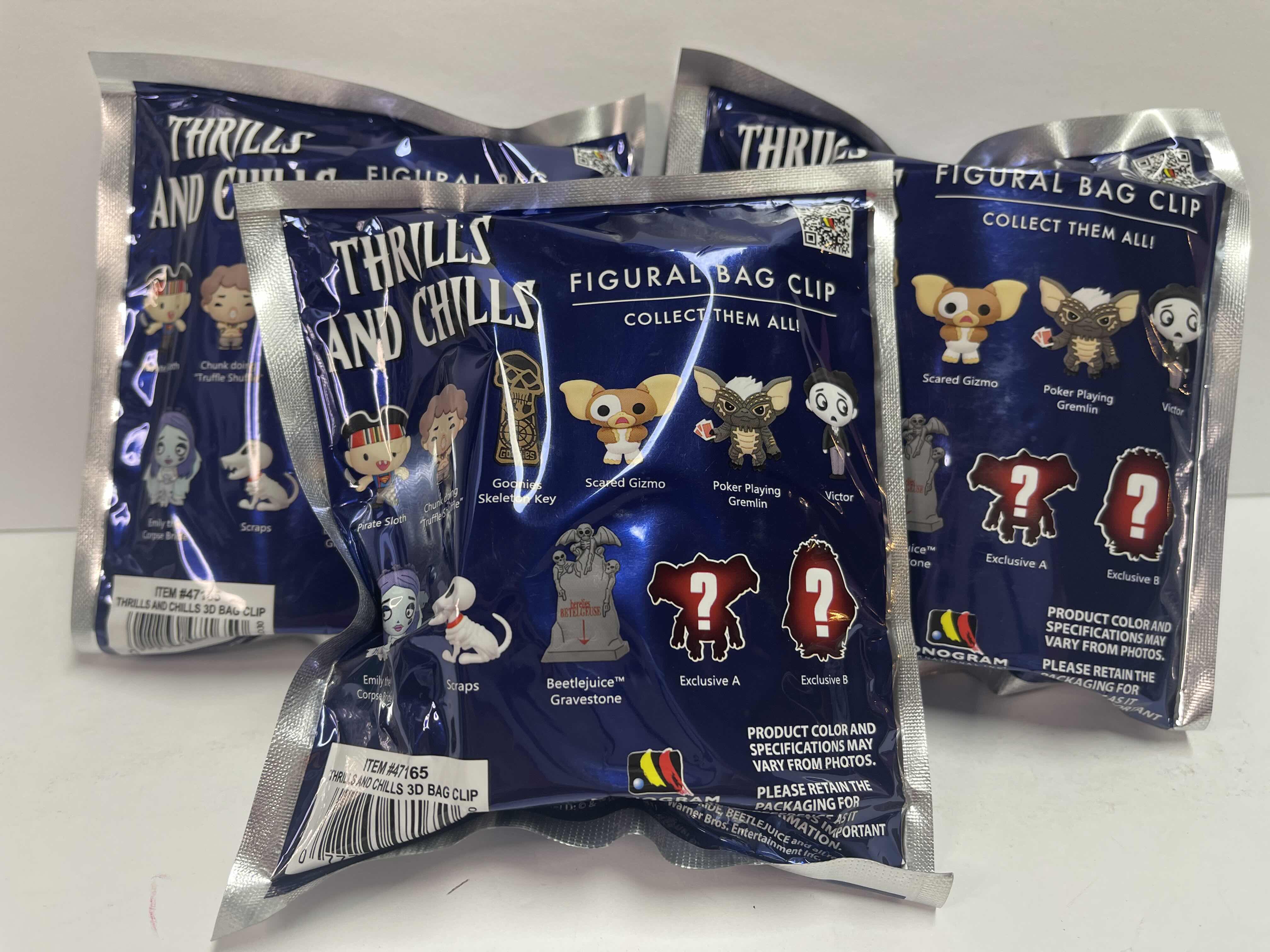 Photo 2 of NIB 3 THRILLS AND CHILLS FIGURAL BAG CLIPS - TOTAL RETAIL PRICE $ 34.00